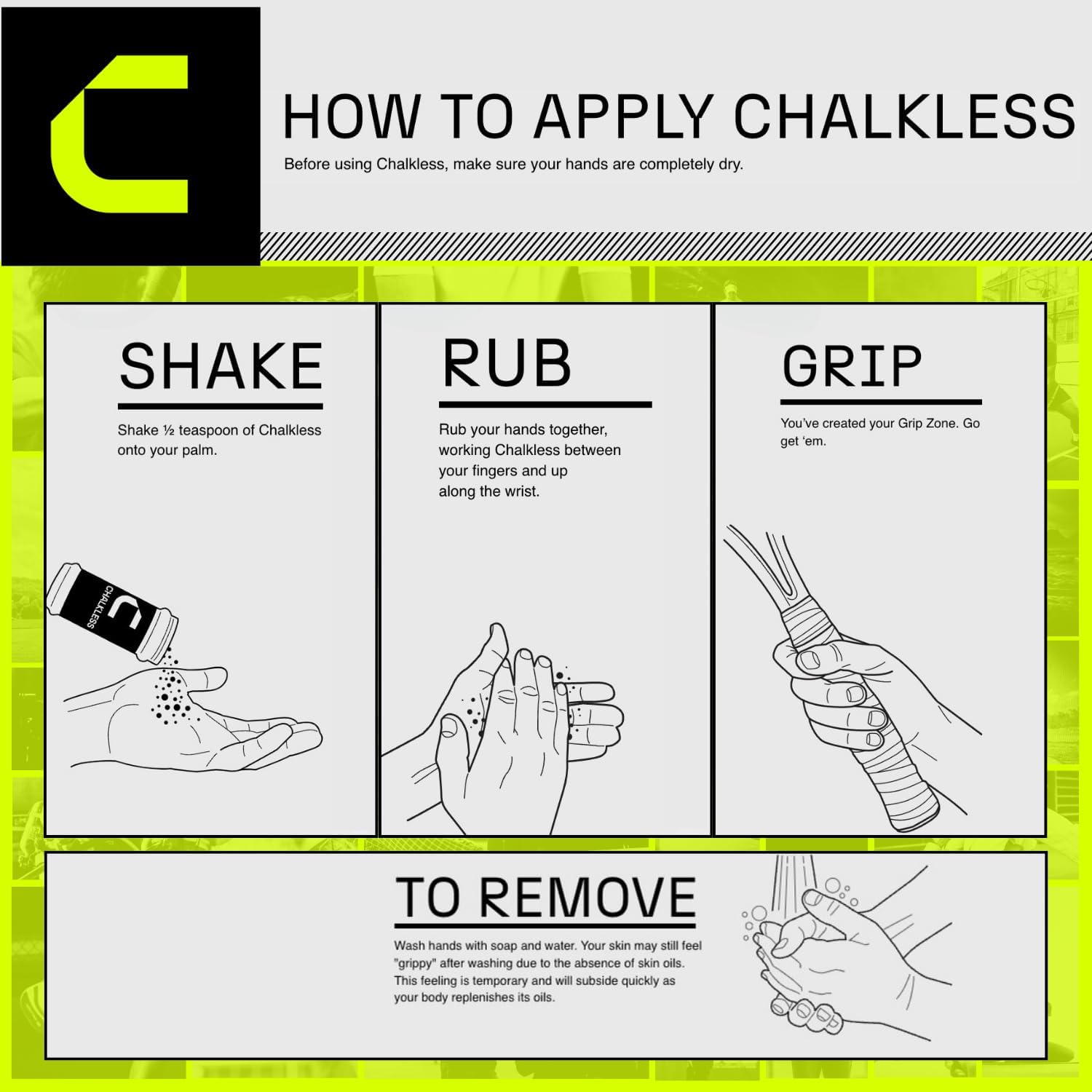 Chalkless Grip Enhancer, Less Mess Non Toxic Replacement for Liquid Chalk, Grip Solution for Weightlifting, Gaming, Tennis, Golf, Engineered to Improve Grip for Longer - Image 4