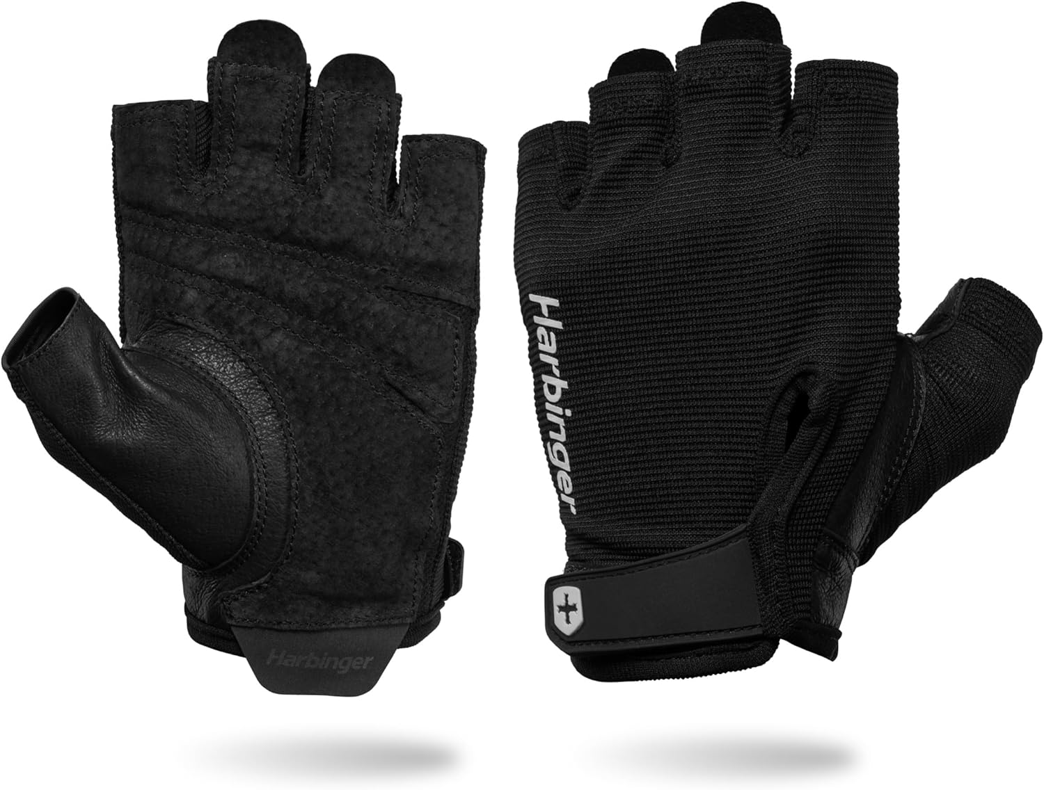 Power Gloves 3.0 - Durable Half Finger Weightlifting Gloves with Adjustable Wrist Closure, Breathable Leather Palm, Men's