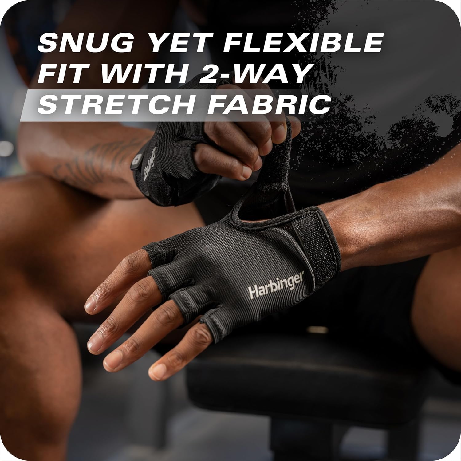 Power Gloves 3.0 - Durable Half Finger Weightlifting Gloves with Adjustable Wrist Closure, Breathable Leather Palm, Men's - Image 2
