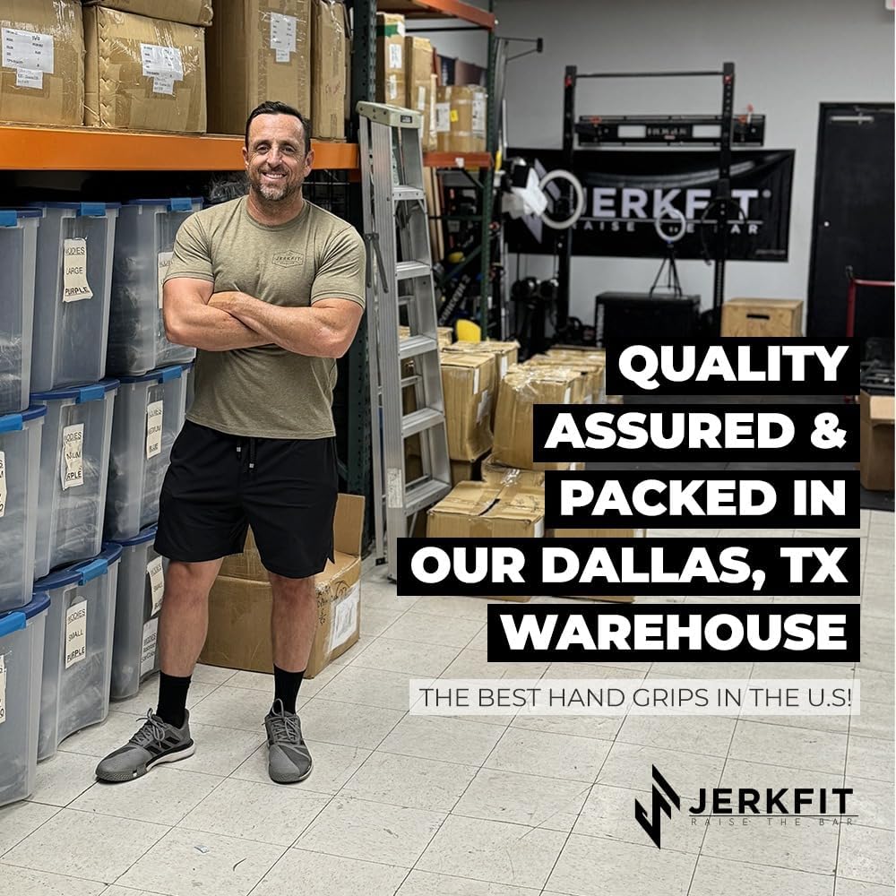 JerkFit Death Grips Premium Lifting Straps - Car Tire Grade Rubber PVC Wrist Straps for Shrugs, Pull Ups & Deadlifts with Neoprene Padded Support - Image 8