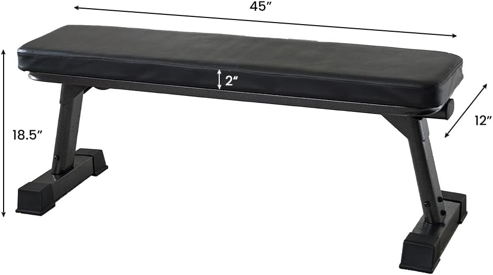 Finer Form Gym Quality Foldable Flat Bench for Multi-Purpose Weight Training and Ab Exercises - Free PDF Workout Chart Included - Image 6