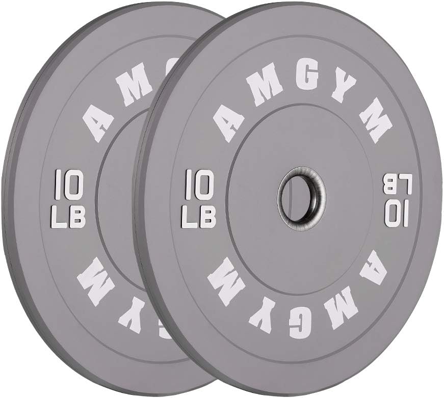 2 Inch Bumper Plates,10-500lbs,Barbell Rubber Olympic Weight Plates Set for Home Gym, Strength Training & Weight Lifting, Multiple Options Colors