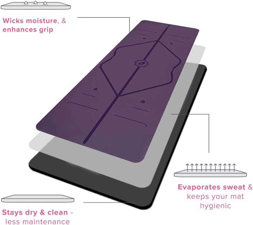 Liforme Original Yoga Mat – Free Yoga Bag Included - Patented Alignment System, Warrior-like Grip, Non-slip, Eco-friendly, sweat-resistant, long, wide, 4.2mm thick mat for comfort - Image 6