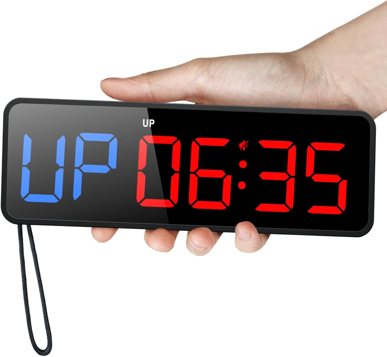 Portable Gym Timer Clock: Fitness Digital Clock with Strong Magnet - Remote Control for Fitness Enthusiasts - Powerful Battery for Home Gym Garage Boxing