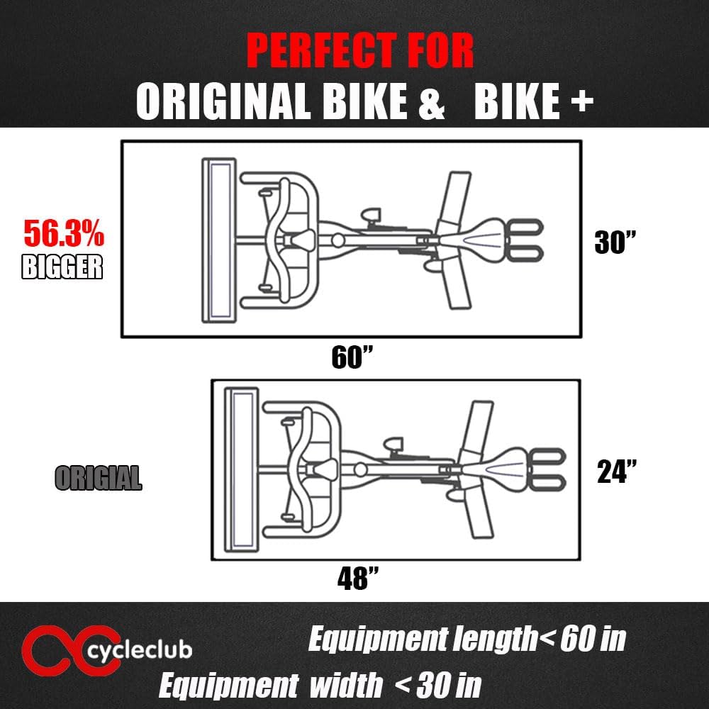 Bike Mat Compatible with Peloton Bike,Elliptical,Treadmill Mat, 6mm Thick, Under Exercise Bike Trainer Pad for Indoor Stationary Spin Bike Gym Equipment Hardwood Floor Carpet Protector - Image 4