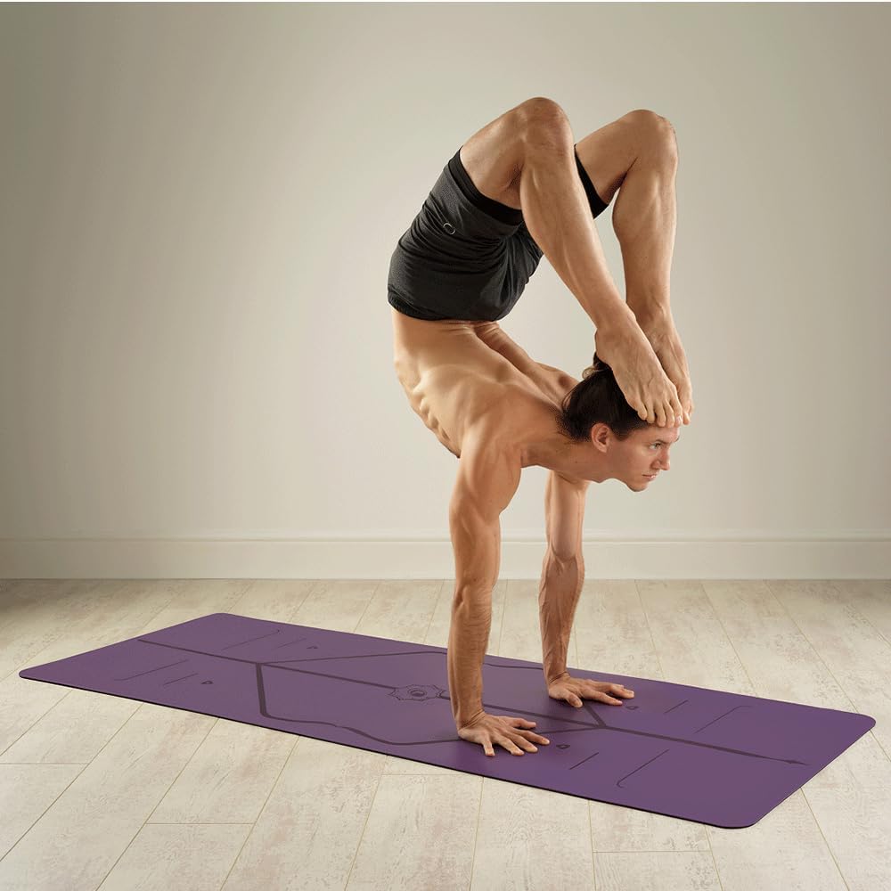 Liforme Original Yoga Mat – Free Yoga Bag Included - Patented Alignment System, Warrior-like Grip, Non-slip, Eco-friendly, sweat-resistant, long, wide, 4.2mm thick mat for comfort - Image 2
