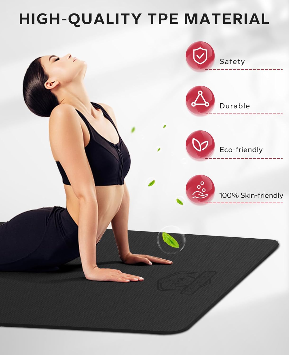 HAPBEAR Extra Large Yoga Mat - 72"x48"/78"x54", 1/4" & 1/3" Thick, Non-Slip, Durable, Eco-Friendly, Wide Exercise Mat for Home Workouts, Yoga, Pilates, Stretching, Meditation (Barefoot Exercise) - Image 5