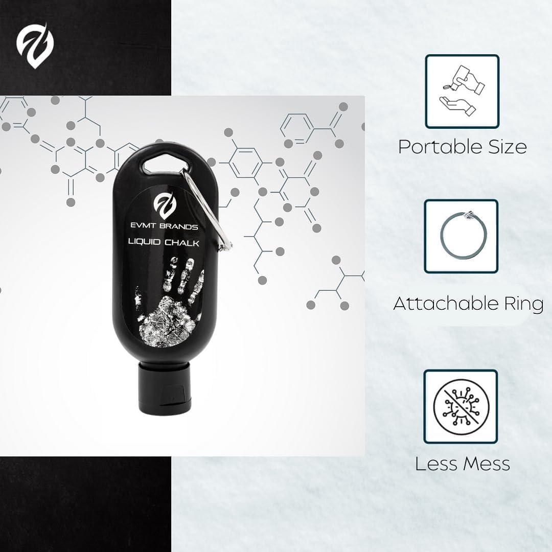 Liquid Chalk, Mess Free Gym Chalk for Weightlifting, Gymnastics, Rock Climbing, Dancing, and Lifting. Sweat Resistant and Long Lasting for Stronger Hand Grip. Package May Vary. - Image 3