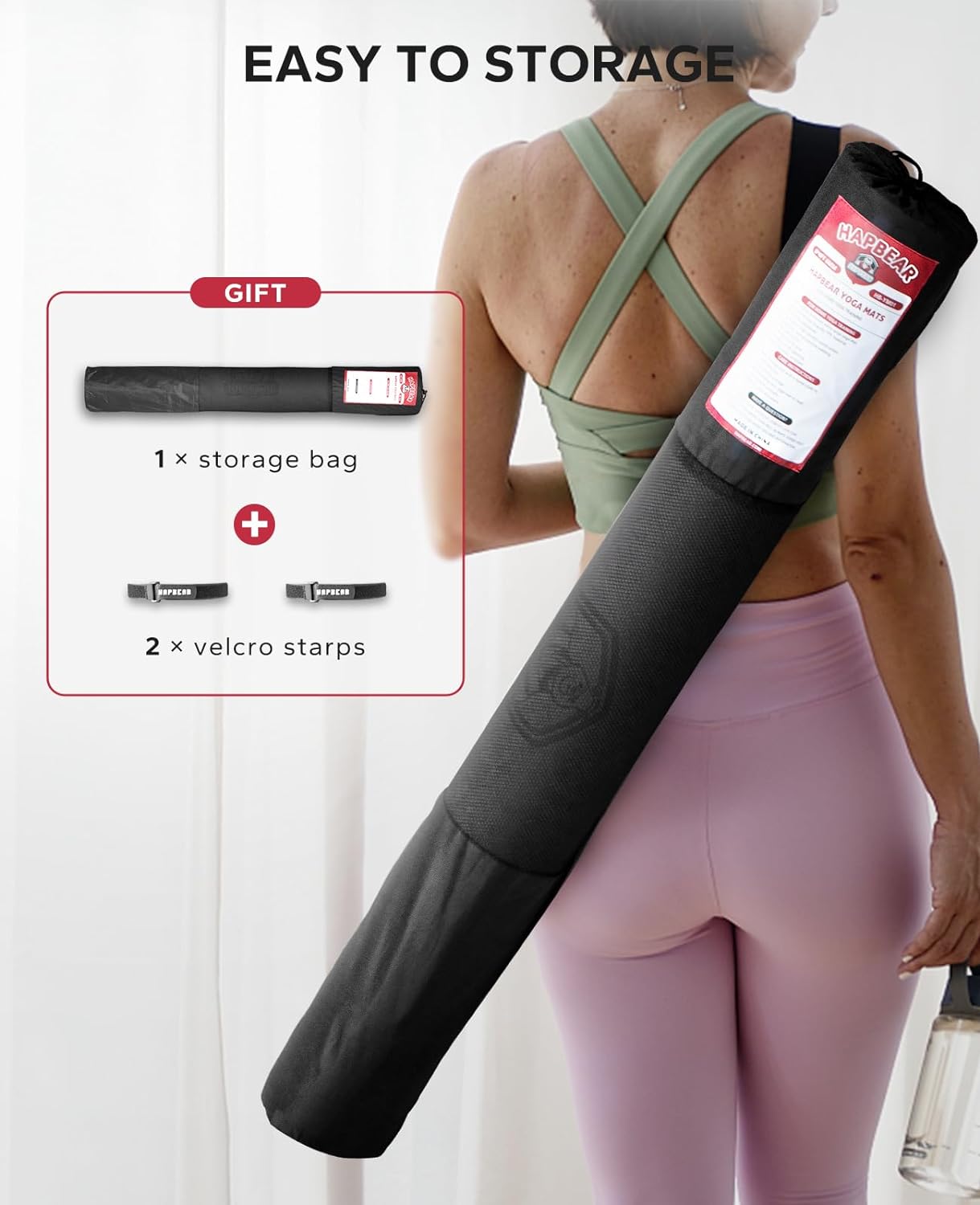 HAPBEAR Extra Large Yoga Mat - 72"x48"/78"x54", 1/4" & 1/3" Thick, Non-Slip, Durable, Eco-Friendly, Wide Exercise Mat for Home Workouts, Yoga, Pilates, Stretching, Meditation (Barefoot Exercise) - Image 7