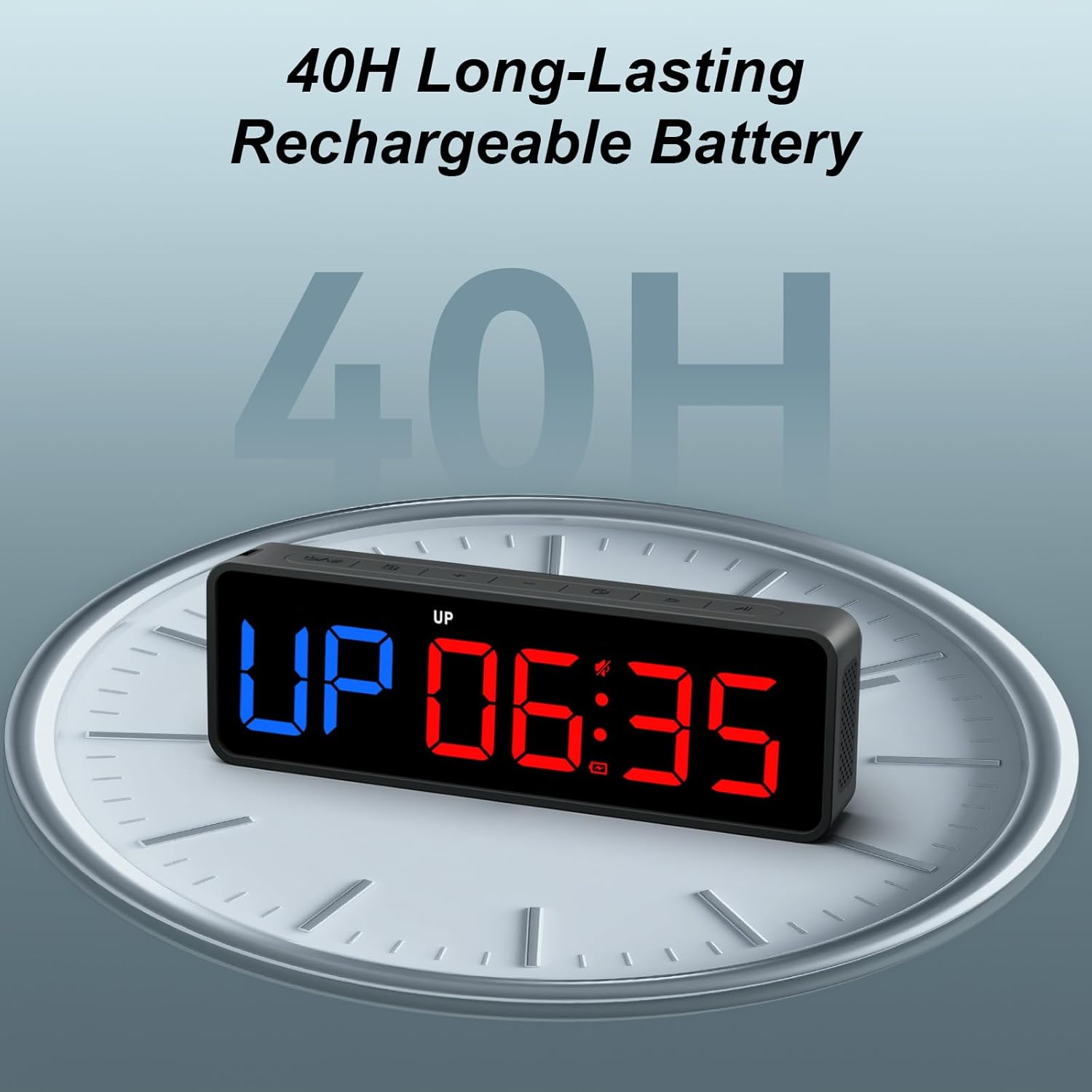 Portable Gym Timer Clock: Fitness Digital Clock with Strong Magnet - Remote Control for Fitness Enthusiasts - Powerful Battery for Home Gym Garage Boxing - Image 5