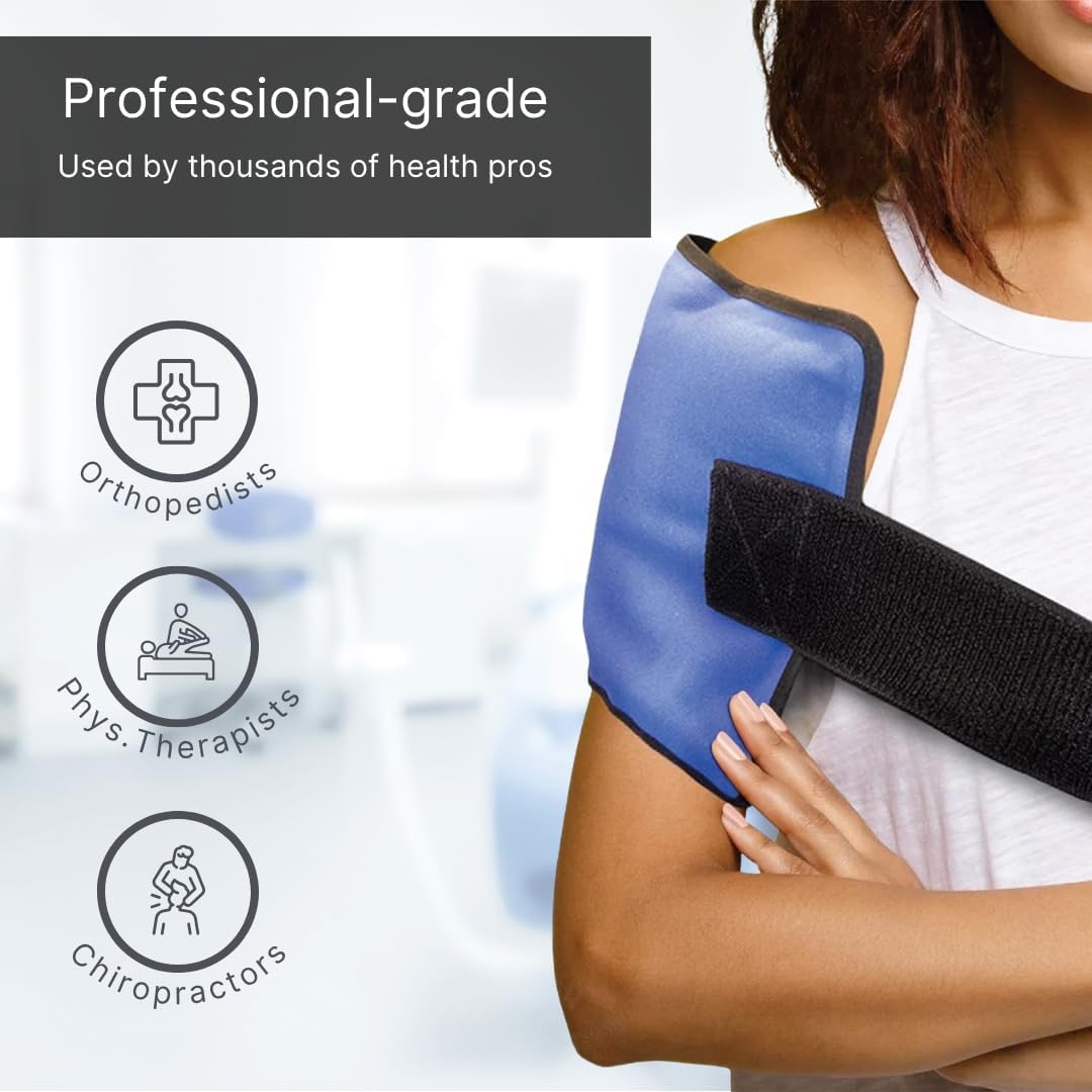 FlexiKold Ice Packs for Injuries Reusable with Straps – Cold Compress Gel Cold Pack, Ice Pack for Knee, – Flexible Medical Ice Wrap for Back, Shoulders, Legs, Muscle Pain – Standard – 2 Pk - Image 3