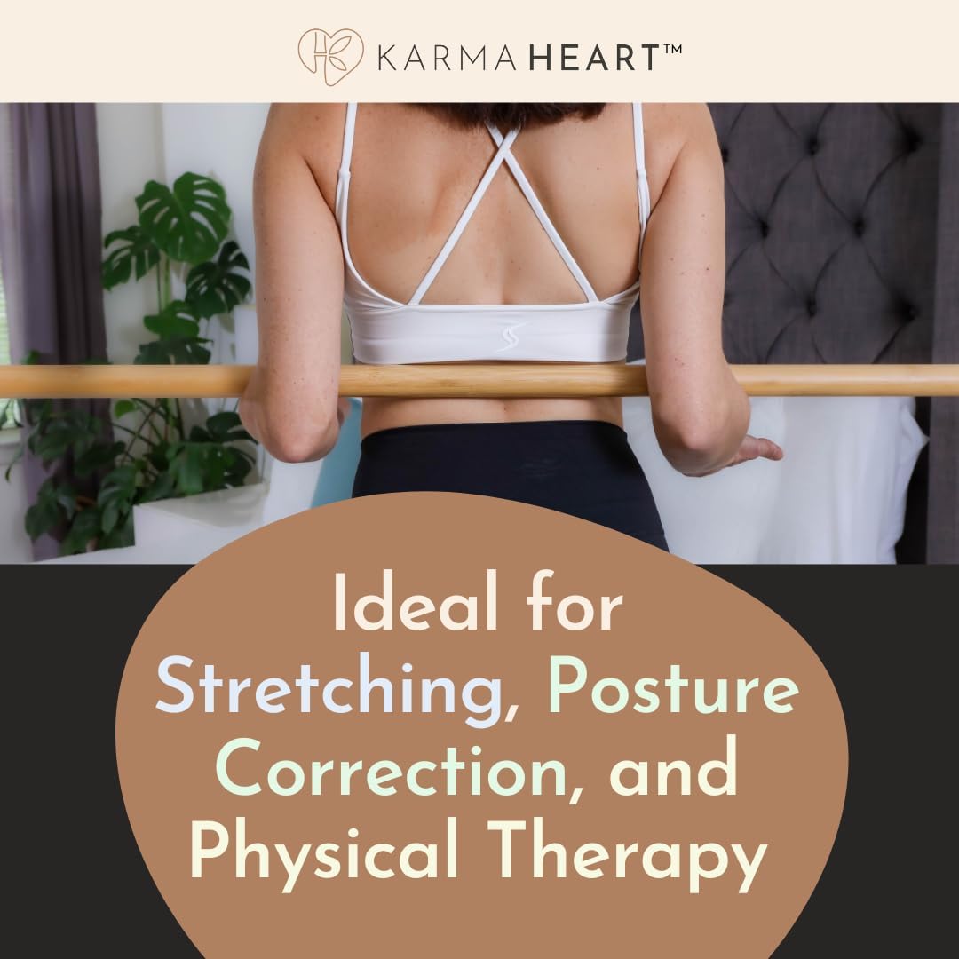 Natural Bamboo Yoga Stick (5ft): Stretch Bar with Super Sturdy Rubber Ends - Versatile Exercise Stick & Yoga Bar for Yoga, Stretching & Posture with Unlimited Access to Video Exercises - Image 7