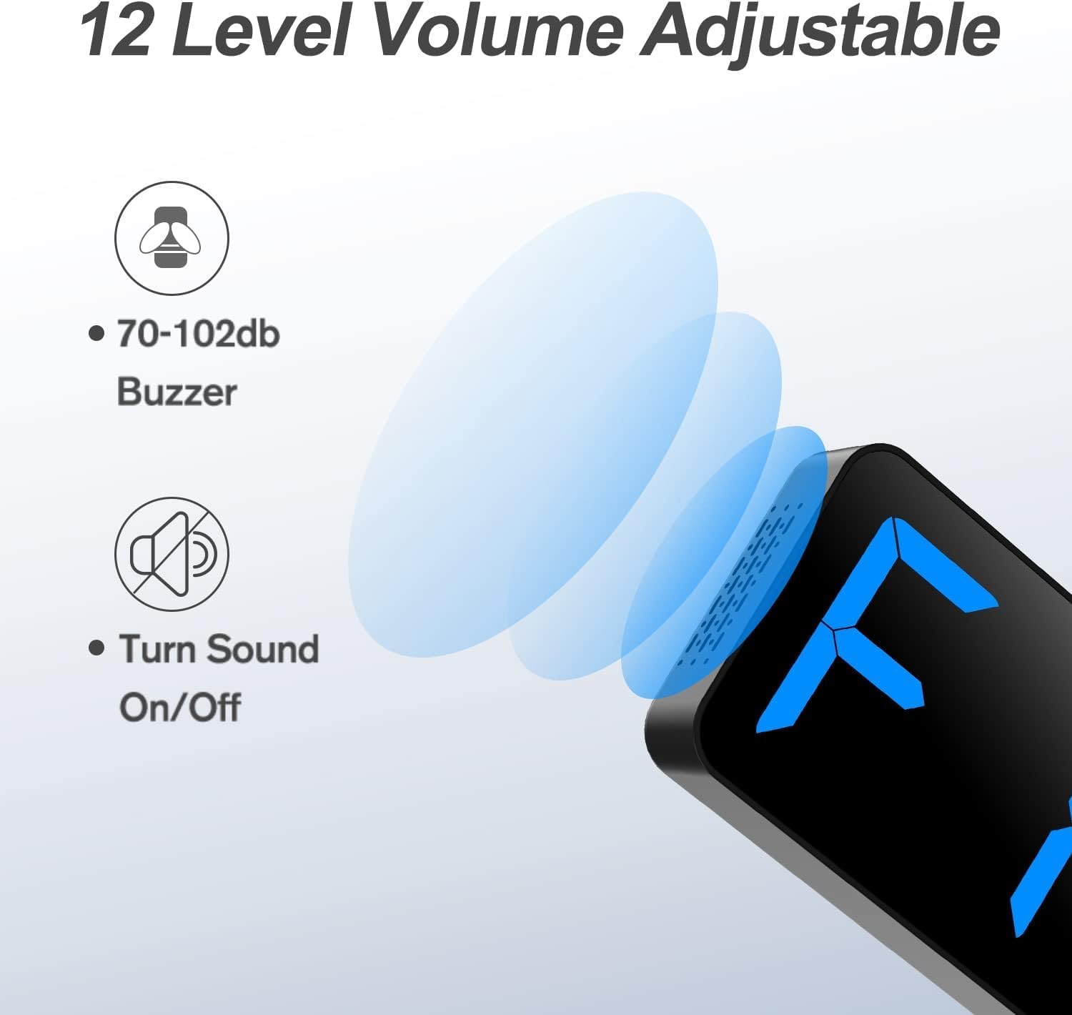 Gym Timer 15" Large LED Display Wall Clock | Gym Interval Workout | Count Down & Up | Stopwatch | Adjustable Buzzer Volume | Upgraded Remote | Digital Timer for Fitness Classroom Home Garage Outdoor - Image 3