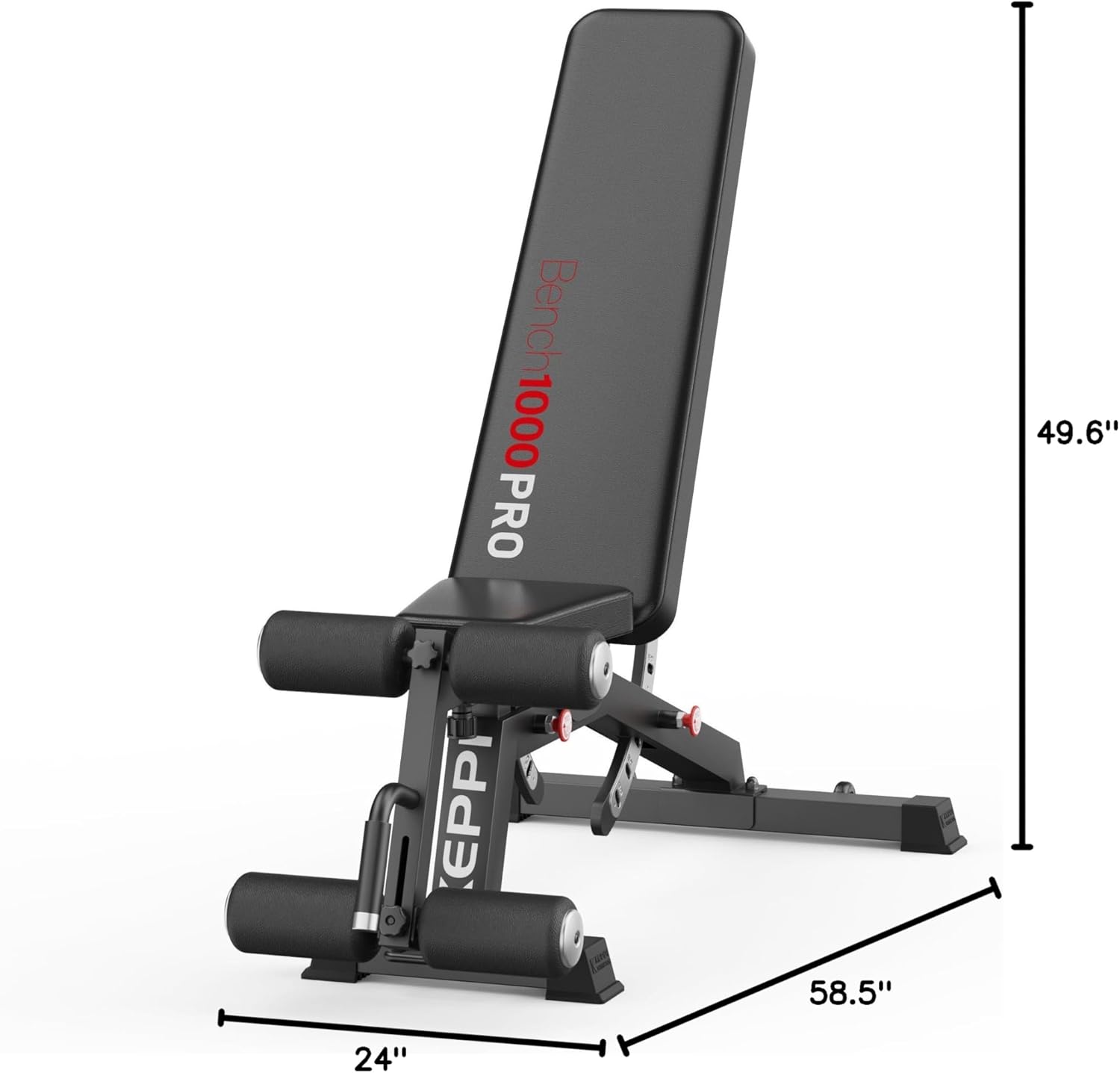 Keppi 1200LB Weight Bench, Heavy Duty Bench1000 PRO Adjustable Workout Bench Press Set for Home Gym Strength Training, Removable Foot Catch for Incline Flat Decline Sit Up Bench for Full Body Fitness - Image 9