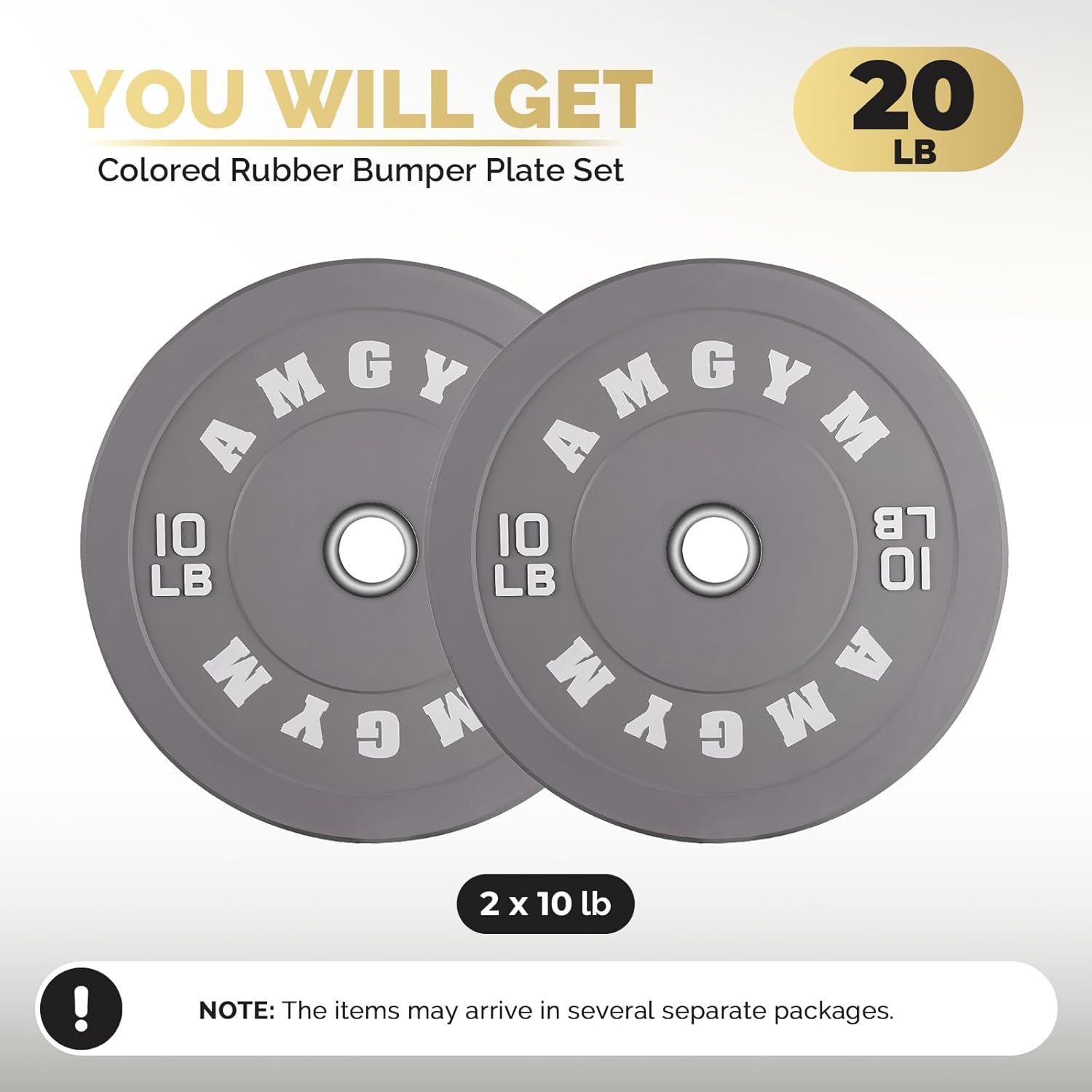 2 Inch Bumper Plates,10-500lbs,Barbell Rubber Olympic Weight Plates Set for Home Gym, Strength Training & Weight Lifting, Multiple Options Colors - Image 2