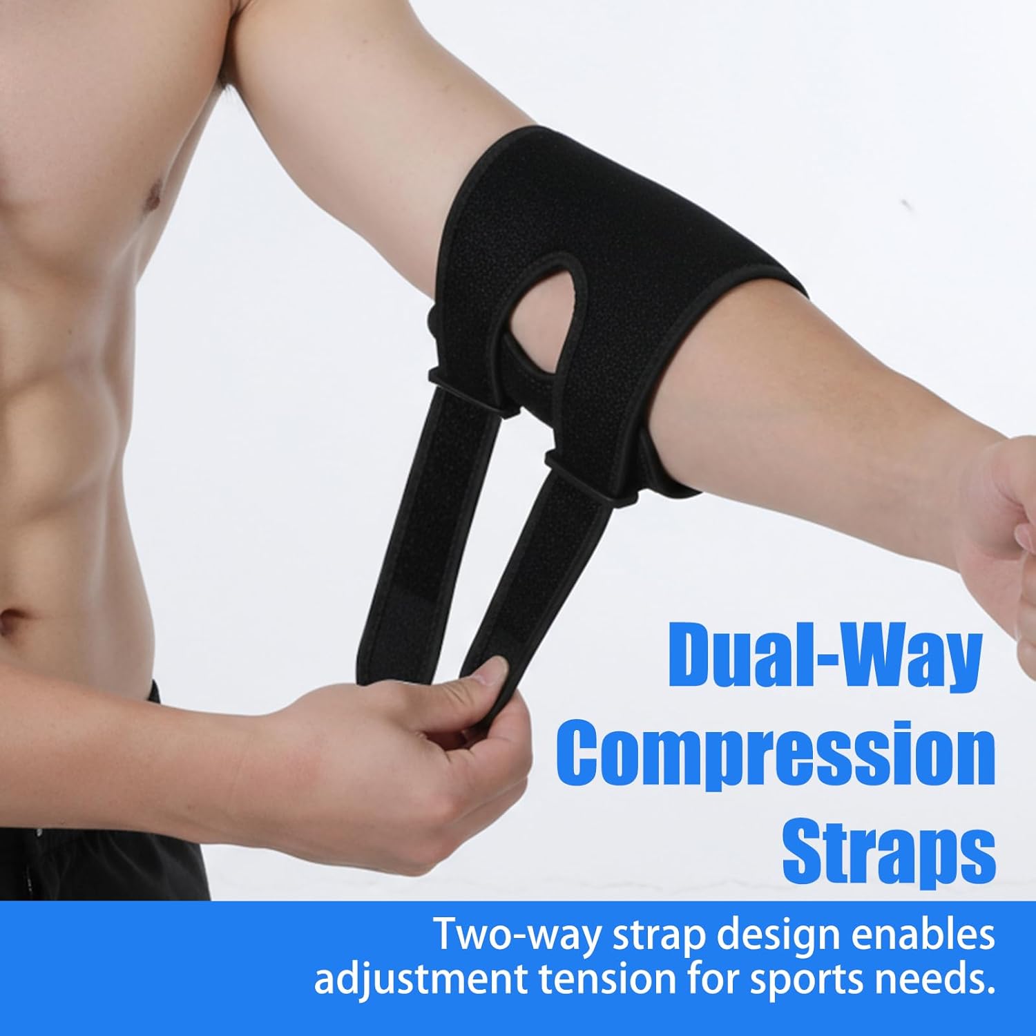 Elbow Brace for Tendonitis and Tennis Elbow for Men & Women, Adjustable Compression Sleeve, Arthritis Support, Cubital Tunnel Elbows Brace, Sports Injury Recovery Sprains/Strains Pain Relief - Image 3