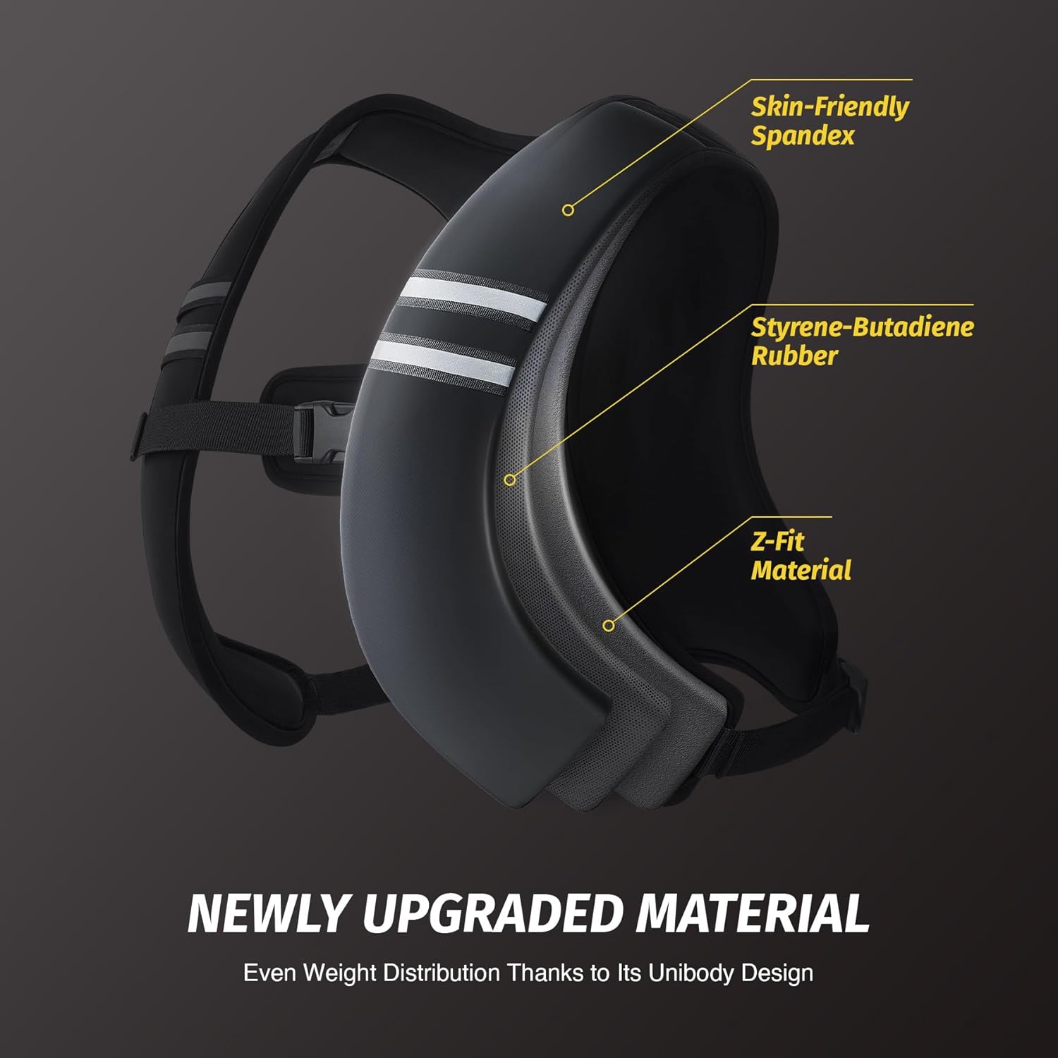 ZELUS Weighted Vest Washable, Z-Fit Soft Iron Weighted Vest for Women and Men, 5/10/15 lb Weight Vest with Reflective Stripes & Adjustable Straps, Ultra Thin Weight Vest for Home Gym Strength Training Weight Loss Workout - Image 3