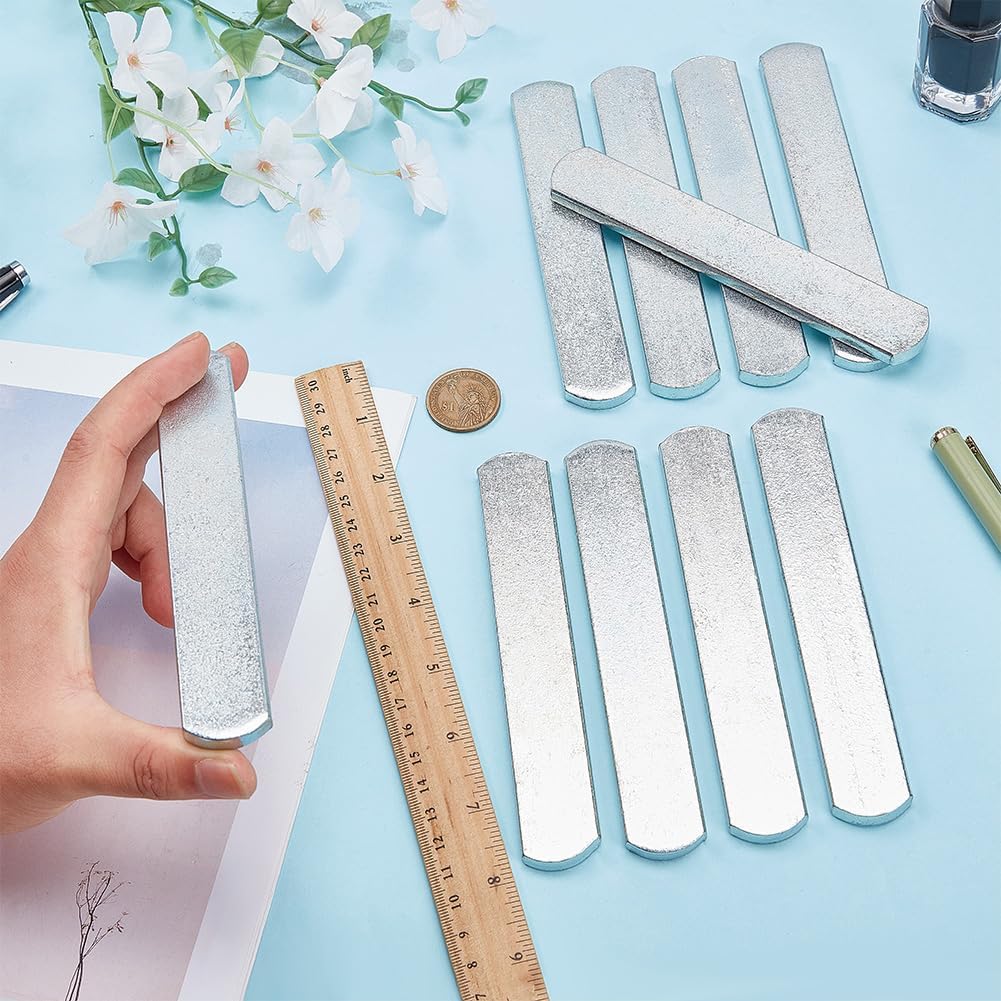 FINGERINSPIRE 10pcs Steel Weight Plates 2.9x1inch Steel Plates for Weighted Vest Rectangle Platinum Iron Strips Adjustable Iron Weights for Strength Training Running Workouts Fitness Accessories - Image 3