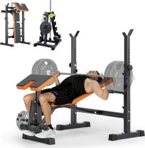 YOLEO 6 in 1 Weight Bench Set for H...