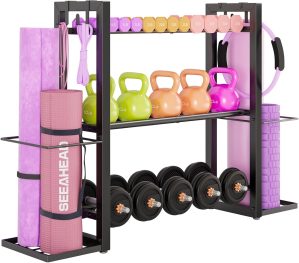3-Tier Adjustable Dumbbell Rack Hea...