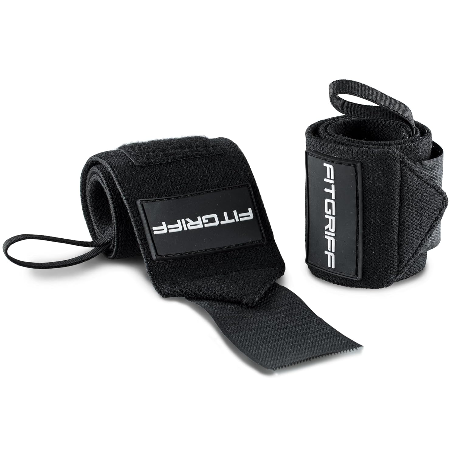 Fitgriff® Wrist Wraps for Weightlifting (18") Heavy-Duty Support for Gym, Bench Press, and Pushups (1 Pair) - for Men and Women (Black) - Image 5