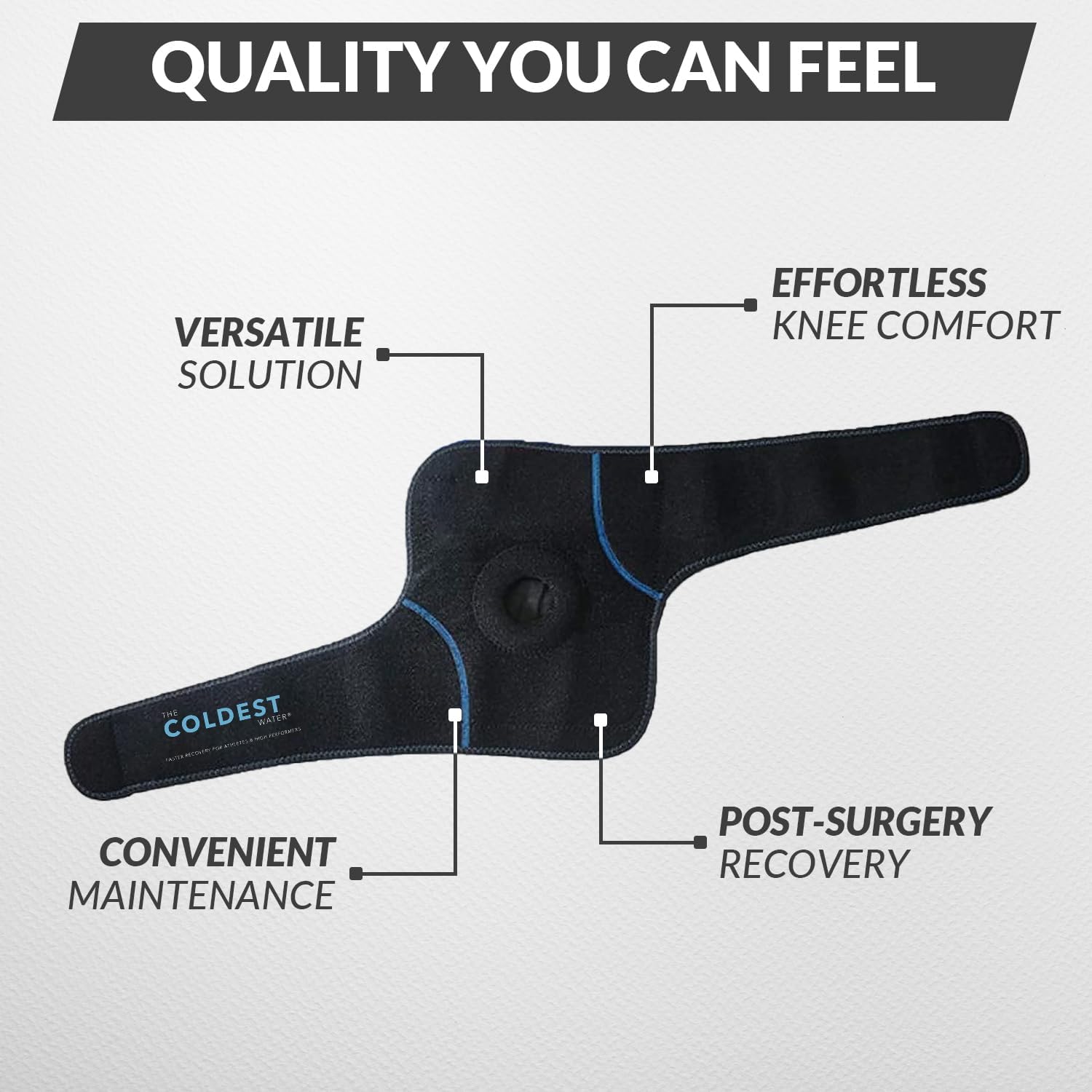The Coldest Knee Ice Pack Wrap, Hot and Cold Therapy - Reusable Compression Best for Meniscus Tear, Injury Recovery, Bursitis Pain Recovery, Sprains, Swelling and Rheumatoid Arthritis - Image 6