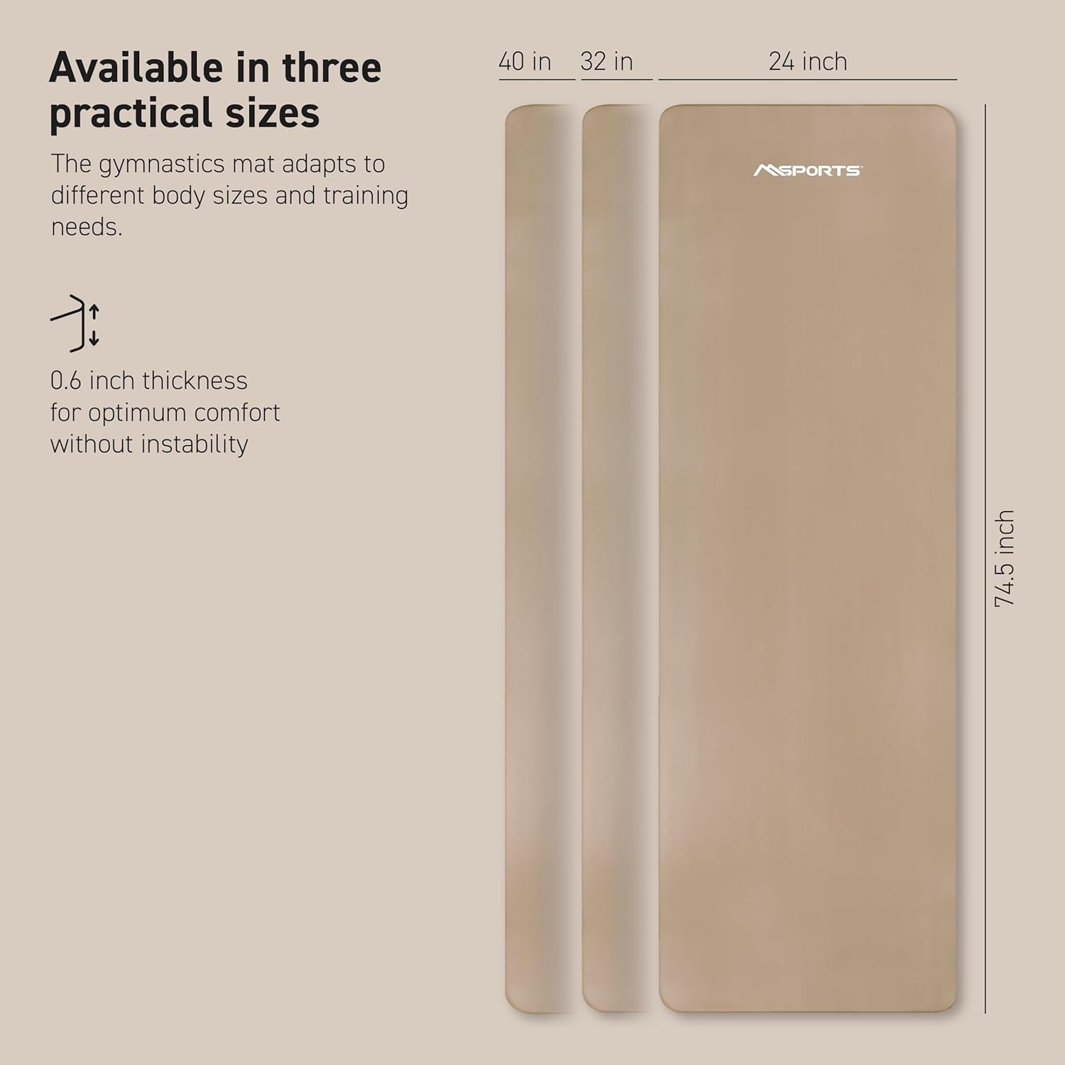 Yoga Mat Premium Non Slip Thick – Extra Comfortable Exercise Mat for Home Workouts, Pilates, Stretching & Gym – Cushioned NBR Foam, Gym Mat with Strap, for Women & Men - Image 7