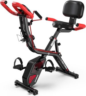 pooboo Folding Exercise Bike, Folda...