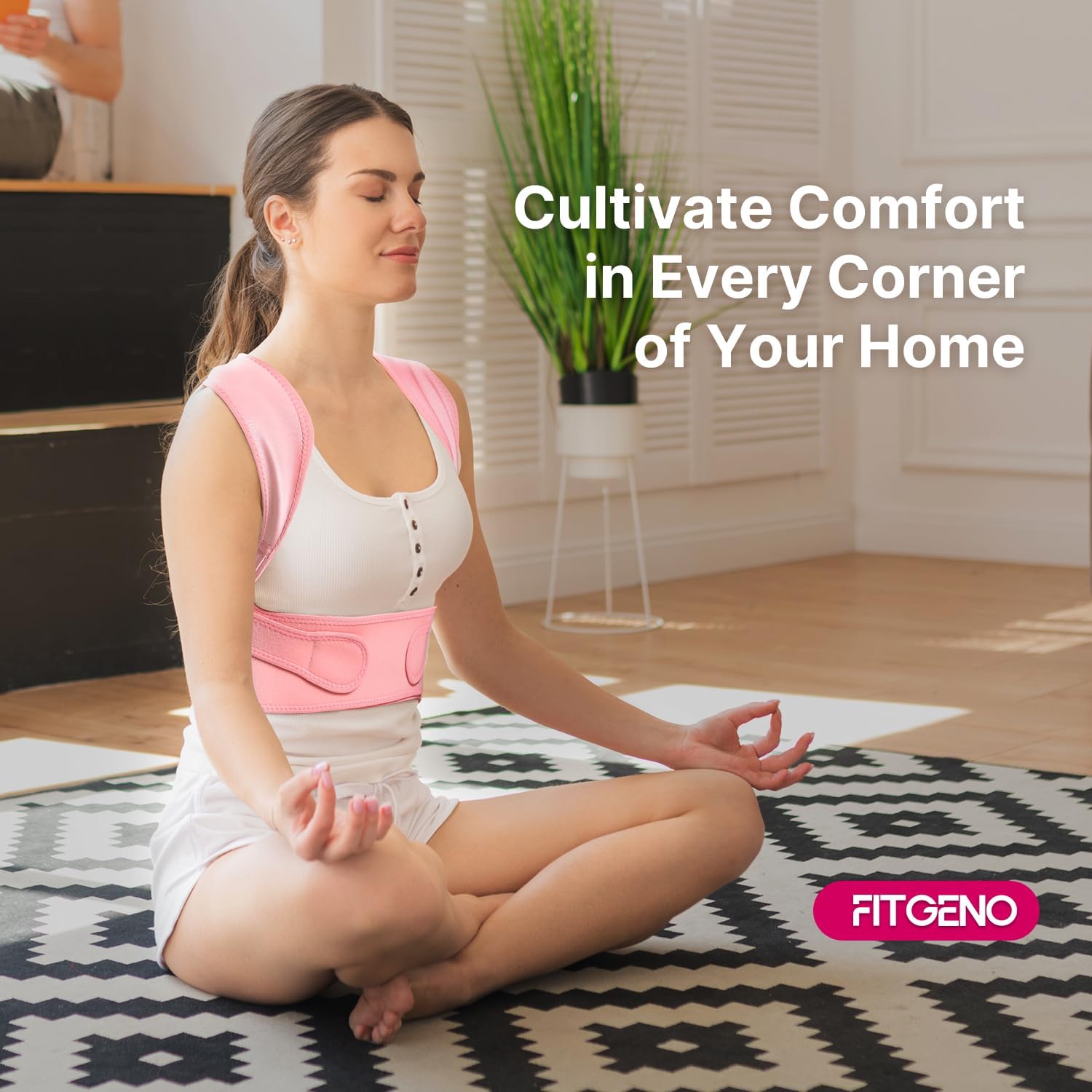 Fit Geno Posture Corrector for Women: Adjustable Lightweight Upper Back Brace for Neck Shoulder & Upper Back Pain Relief - Improve Posture Correct Hunchback Slouching Kyphosis Invisible Under Clothes (XS/S Under Bust 26"-37") - Image 8