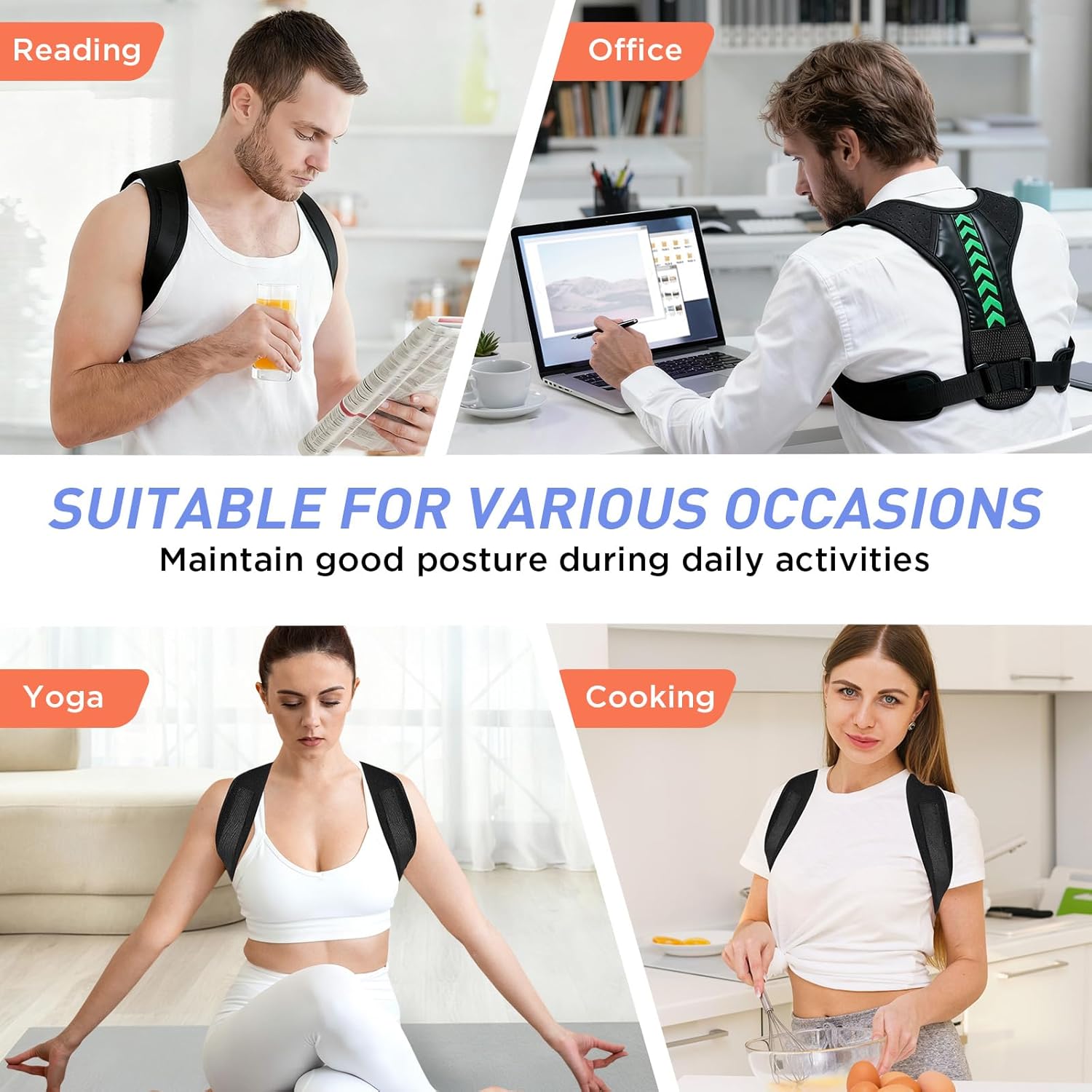 Posture Corrector for Women and Men, Adjustable Back Brace Posture Corrector for Upper & Mid Spine Support, Breathable Back Brace for Improving Neck, Shoulder and Back Posture Pain Relief - Image 7