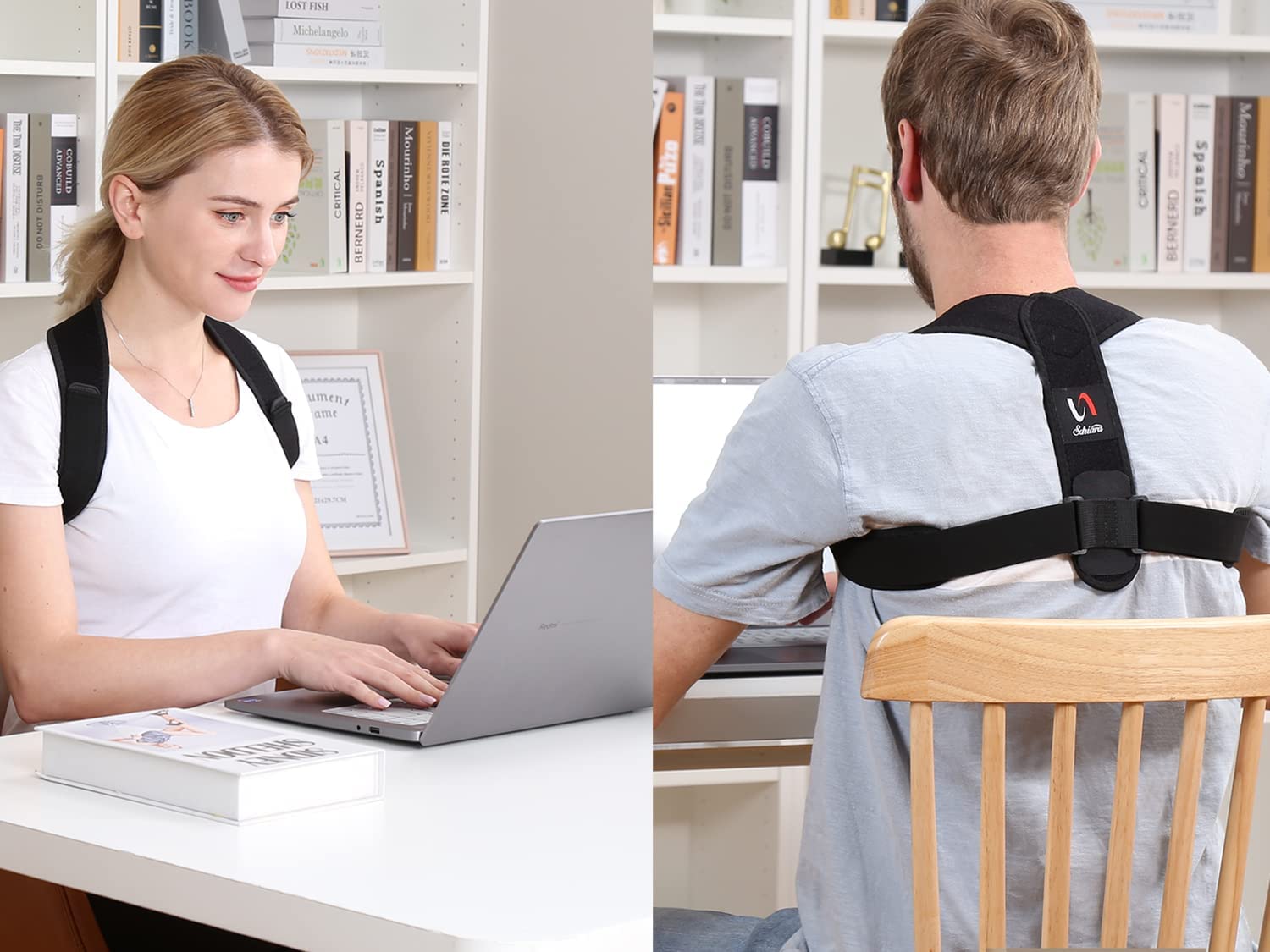 Schiara Posture Corrector for Men and Women, Comfortable Upper and Back Brace, Adjustable Back Straightener Support for Back, Shoulder and Neck - Image 7
