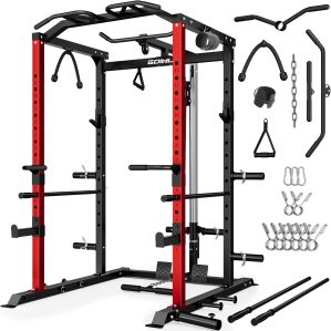 C1-V4 Power Cage, 2000LBS Squat Rac...