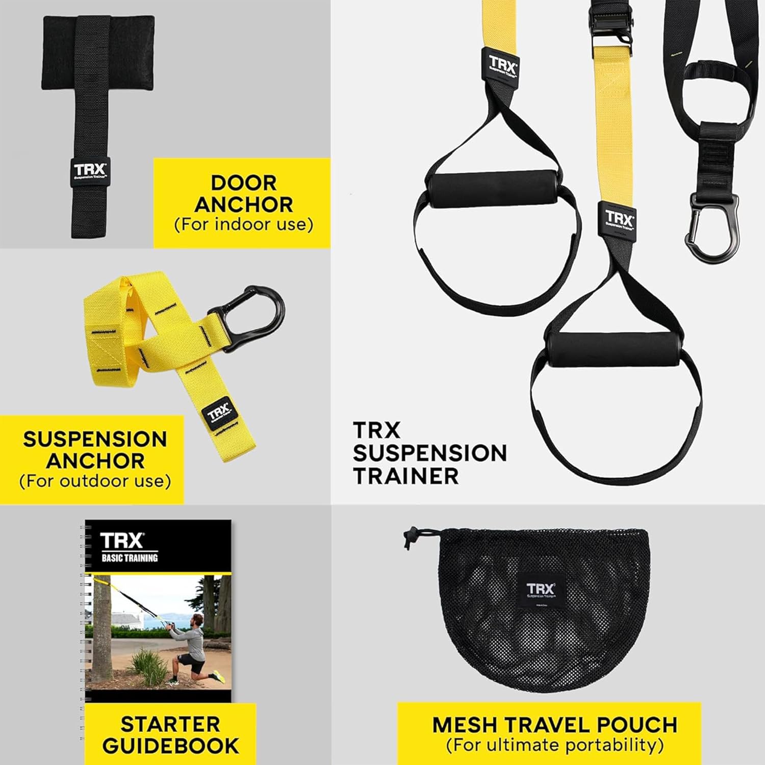 TRX All-In-One Home Gym System – Complete Suspension Training Kit for Strength Training, HIIT & Full-Body Workouts at Home or Outdoors, Includes Indoor & Outdoor Anchors - Image 6