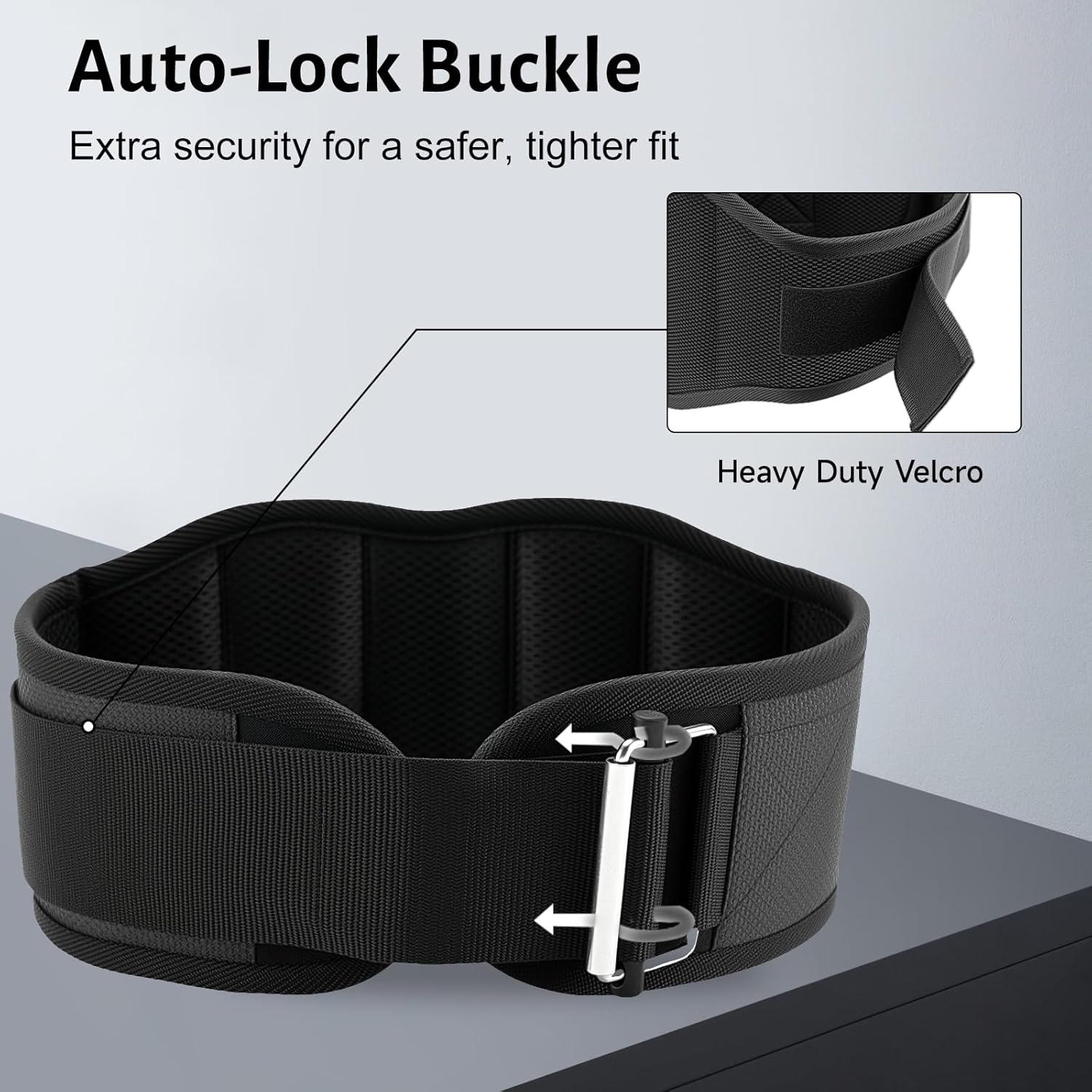 MANUEKLEAR Gym Weight Lifting Belt Weight Lifting Workout Weightlifting Powerlifting Belt for Men Women - 7.5inch - Bodybuilding Fitness Back Support for Cross Training, Squats, Lunges - Image 4