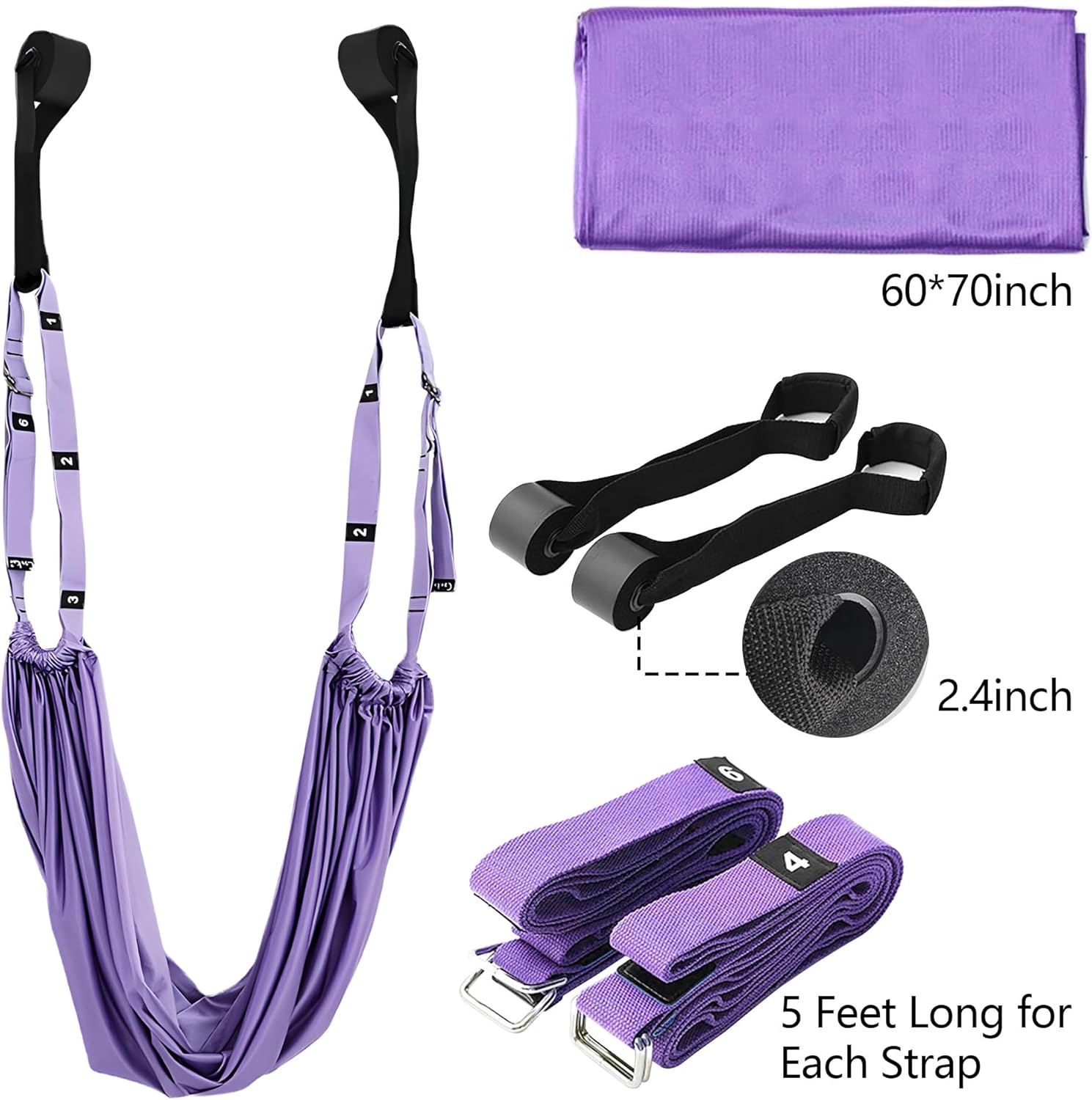 Leg Stretcher Strap, Stretching Equipment with Door Anchor Flexibility Trainer Backbend Assist for Dance Aerial Yoga Ballet Leg Stretching Exercise - Image 4