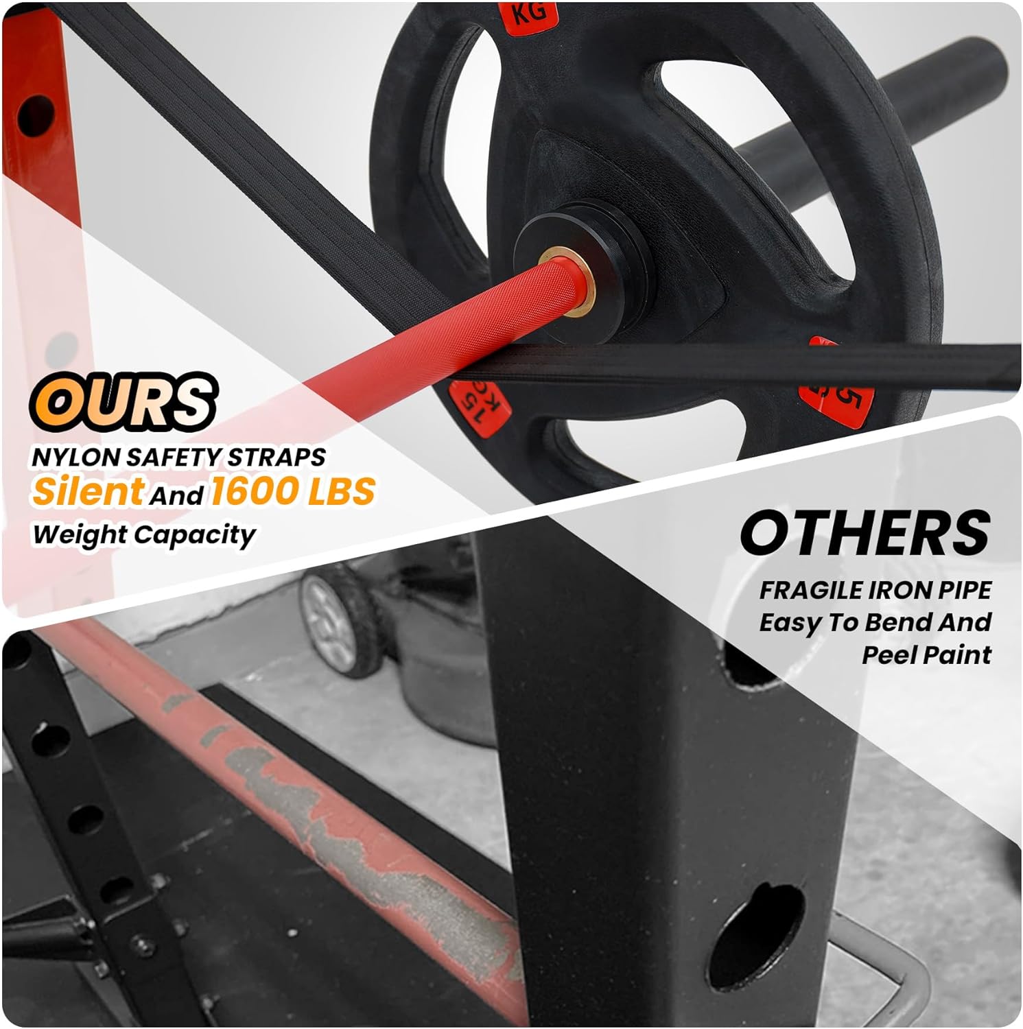 GarveeLife Power Cage, Multi-Function Power Rack with LAT Pulldown, 1600 LBS Weight Capacity Fitness Squat Rack with Cable Pulley System and j-Hooks, Dip Bars and Landmine Attachment for Home Gym - Image 9