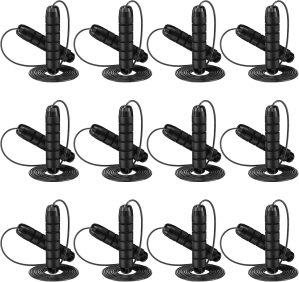Junkin 12 Pieces Jump Ropes for Fit...
