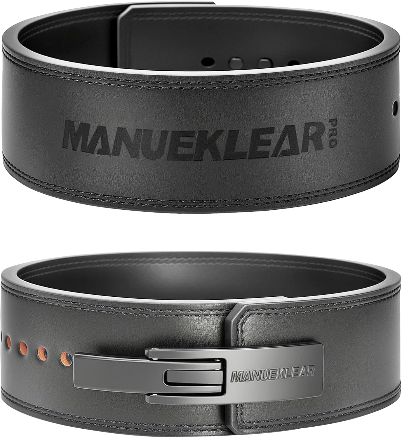 MANUEKLEAR 10mm Thick & 4inch Wide Weight Lifting Belt Lever, Lever Belt Weightlifting for Men and Women, Powerlifting Lever Gym Belt for Squat Deadlift Workout
