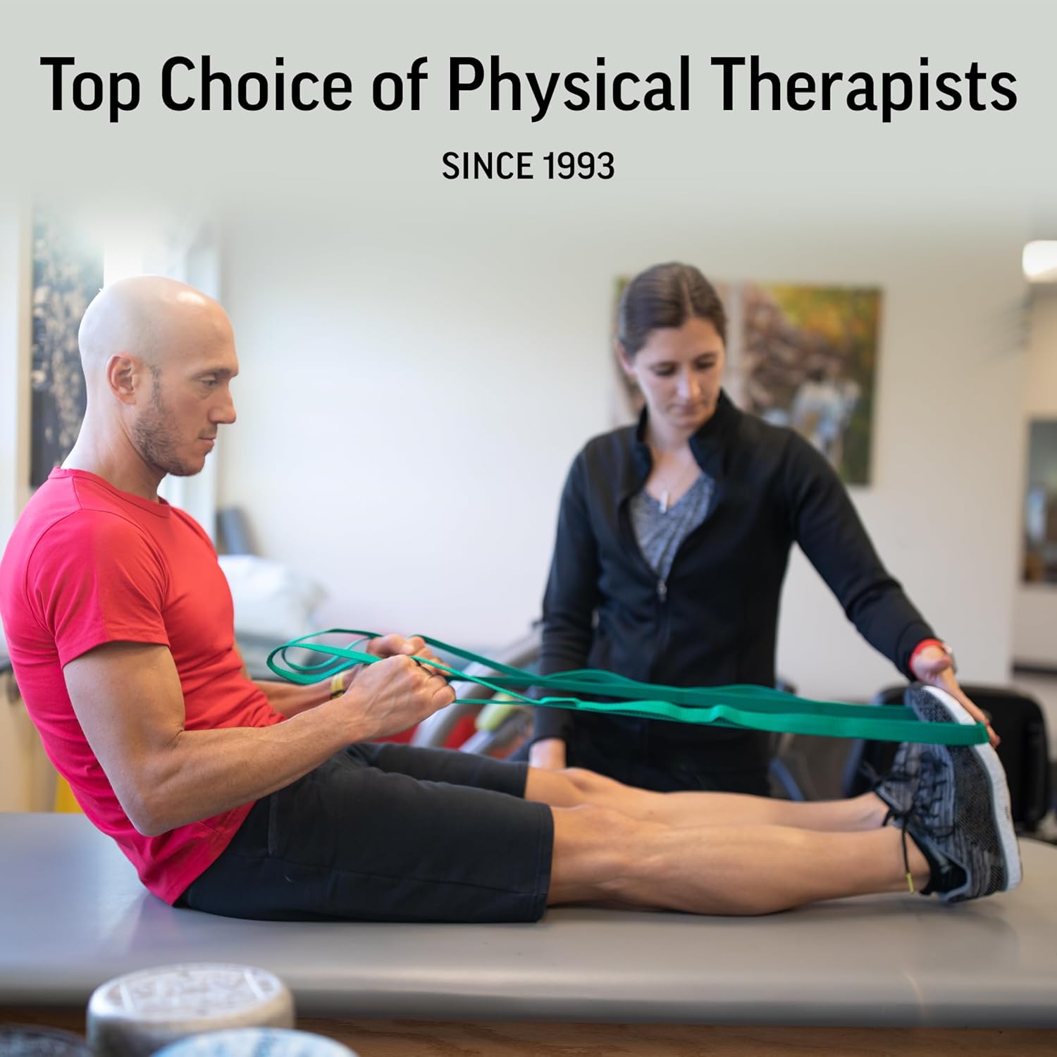 OPTP The Original Stretch Out Strap with Exercise Book, for Flexibility and Mobility Exercises. Stretch Out Straps for Physical Therapy, Yoga Stretching Strap and Knee Therapy Strap. Made in the USA - Image 5