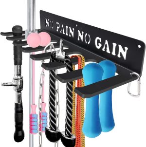 Gym Home Rack 8 Hook Heavy-Duty Wal...