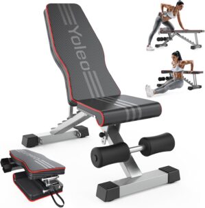 Yoleo Adjustable Weight Bench for F...