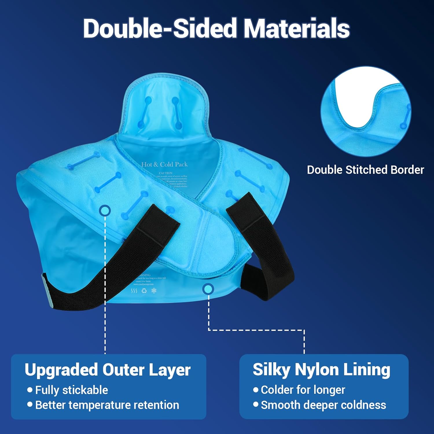 Comfytemp Large Ice Pack for Neck Shoulders Upper Back Pain Relief with Straps, HSA Eligible FSA Wearable Reusable Gel Ice Wrap with Cold Compression Therapy Recovery for Upper Back, Cervical (L) - Image 8