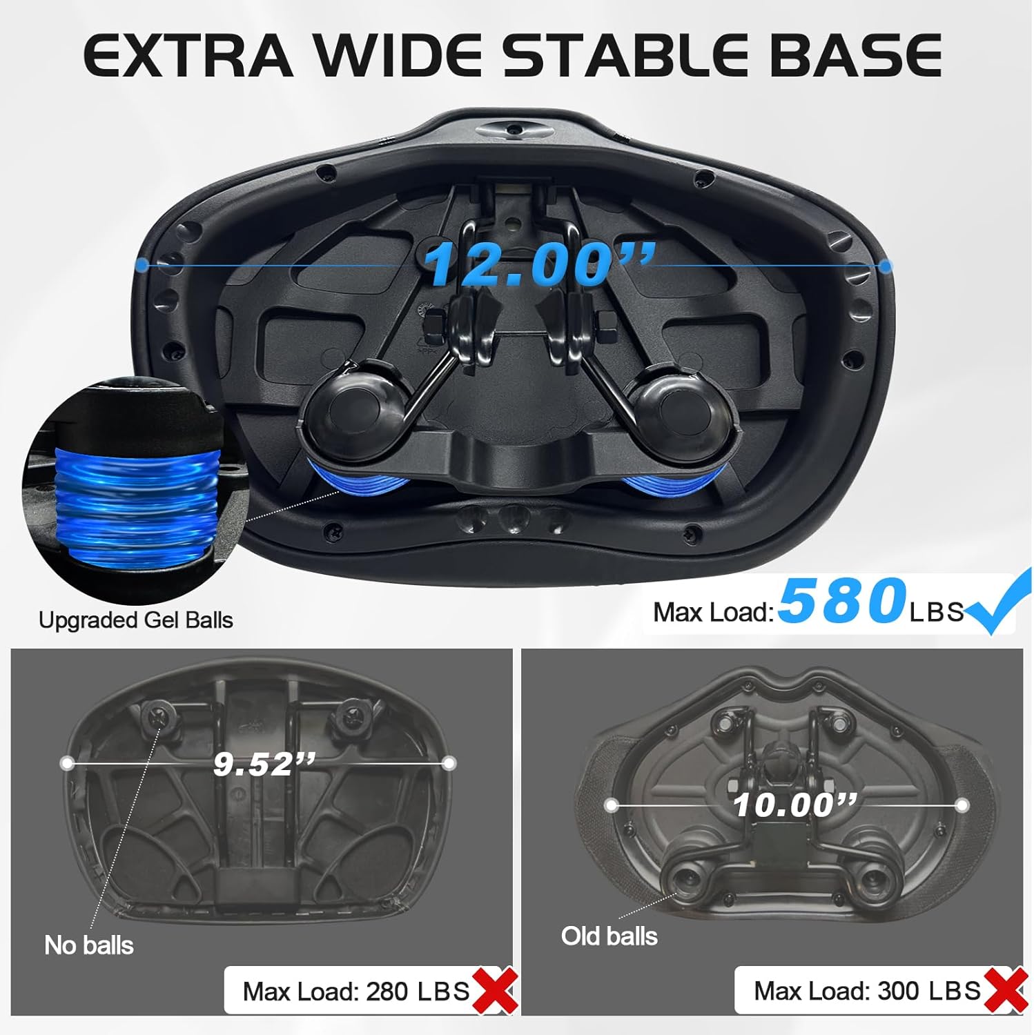 Noseless Bike Seat Cushion for Men & Women - Extra Padding & Comfort Wide Bicycle Seat, Oversized Comfortable Saddle for Peloton Bikes, Exercise Bikes, Electric Bikes, Cruiser Bikes - Image 2