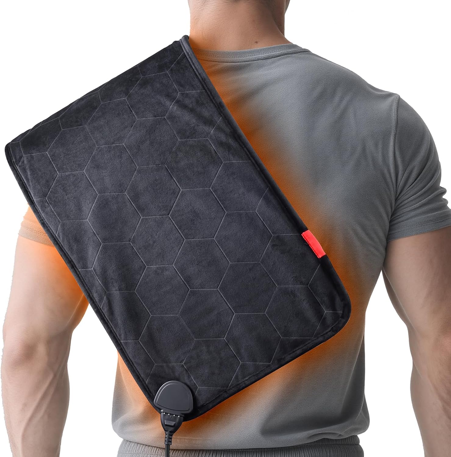 Extra Hot Heating Pad: 2X Graphene Max 160℉ Electric Heating Pad for Back Neck Shoulders Leg - Fast Deep Relief for Men from Chronic Pain in Winter - 4H Auto Off 12" x 24"