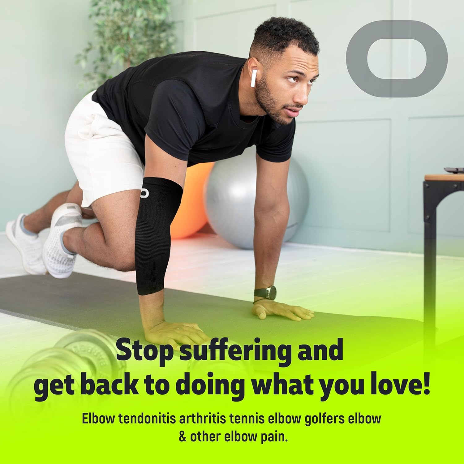 Elbow Brace Compression Sleeve (1 Pair) - Instant Arm Support Elbow Sleeves for Tendonitis, Arthritis, Bursitis, Golfers & Tennis Elbow Brace, Treatment, Workouts, Weightlifting, Pain Relief, Recovery - Image 6