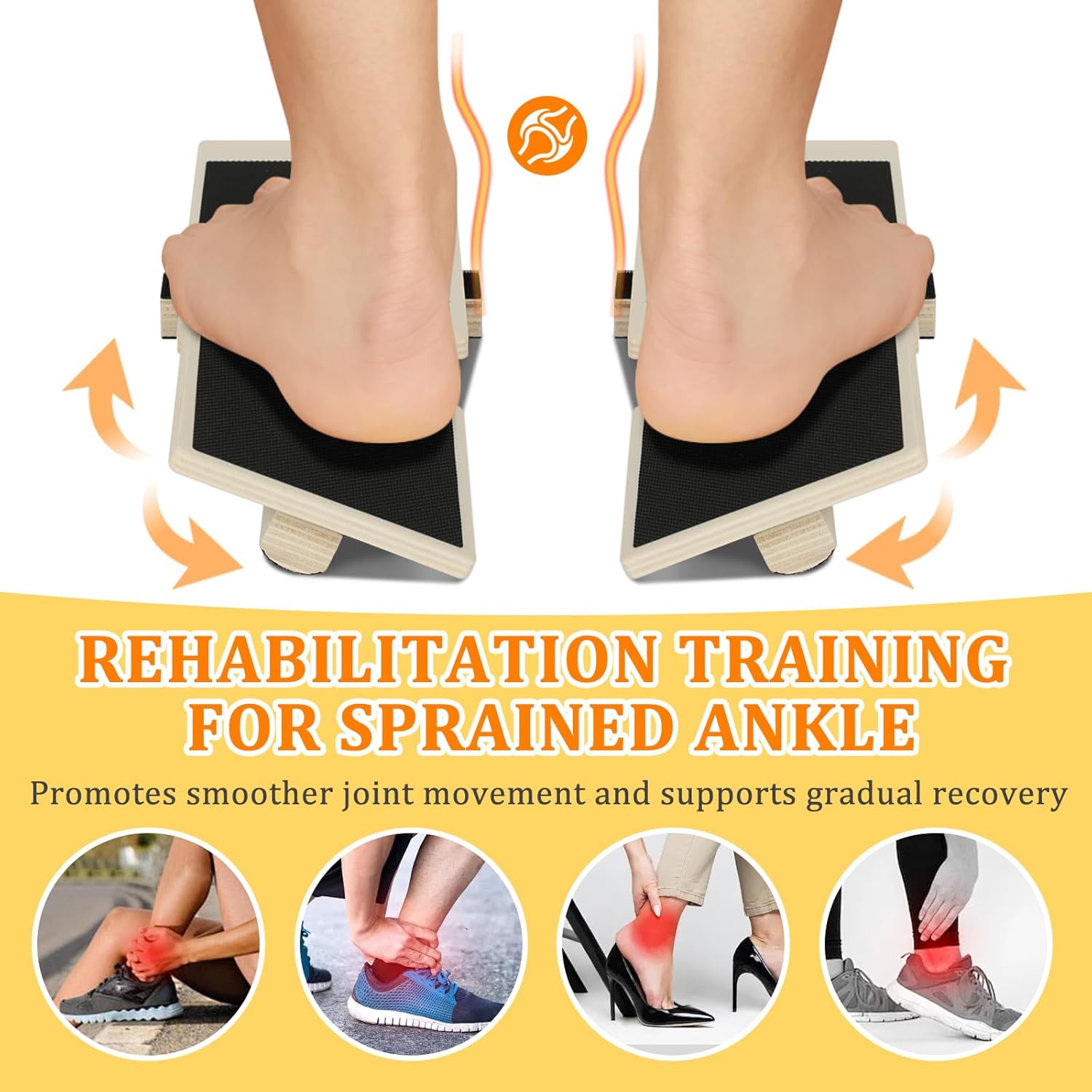 Adjustable Balance Board for Ankle & Foot Strength – Single-Leg Stability Trainer for Balance, Mobility, Calf Flexibility & Core Control – Foot Exercise Equipment for Home, Office, Gym & Rehab - Image 3