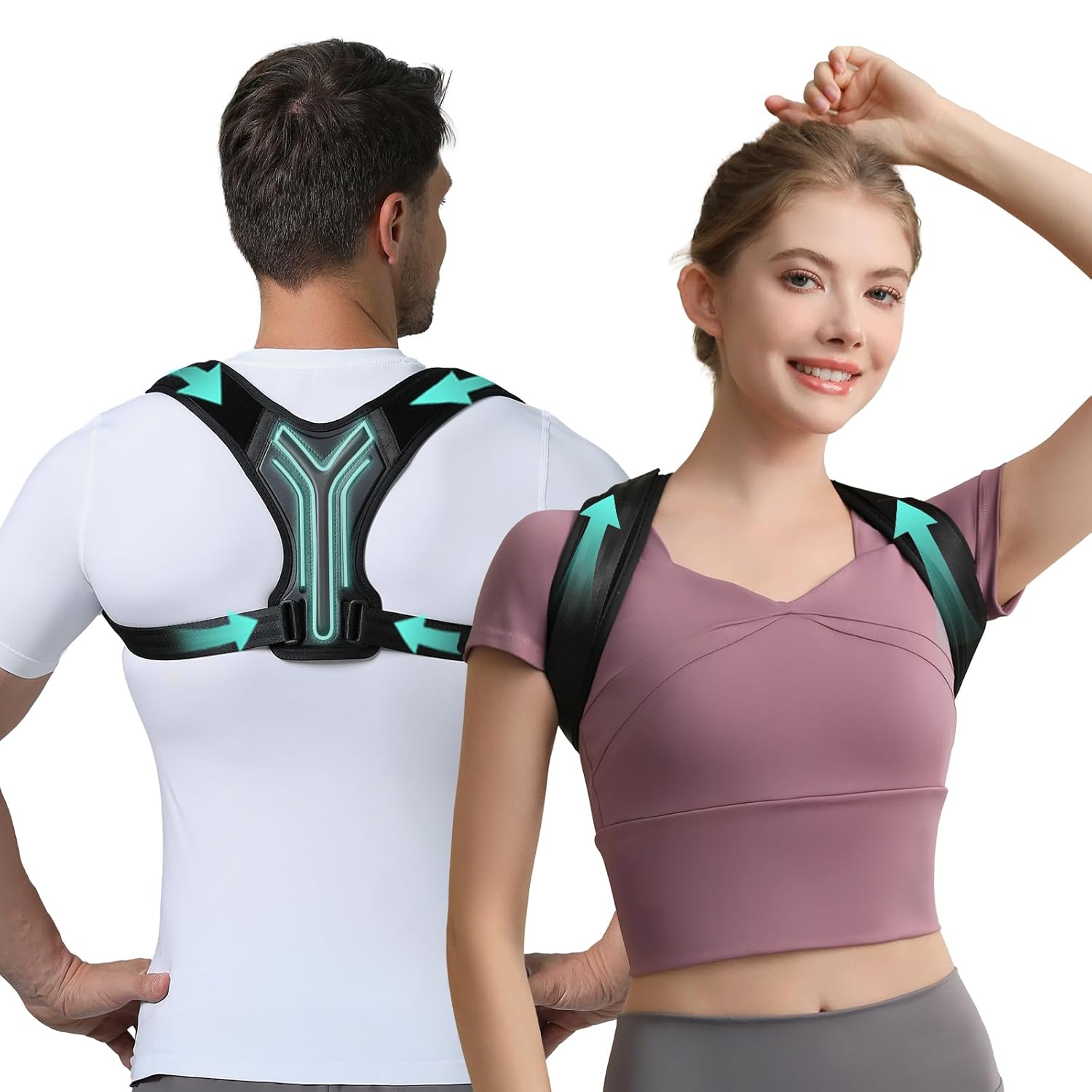 Upper Back Brace Posture Corrector For Women & Men,Lightweight Back Straightener Posture Corrector For Men,Adjustable Upper Back Support,Clavicle Brace For Round Shoulder & Hunchback (Medium)