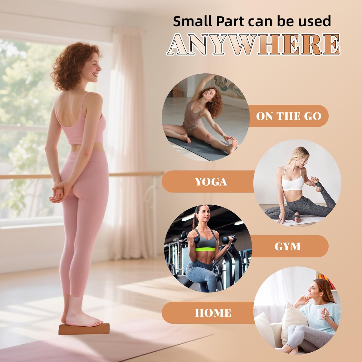 Cork Balance Board 4-in-1 Foot Strengthener, Premium Natural Cork, Plantar Fasciitis Foot Pain Relief, Foot Balance Trainer - Image 8