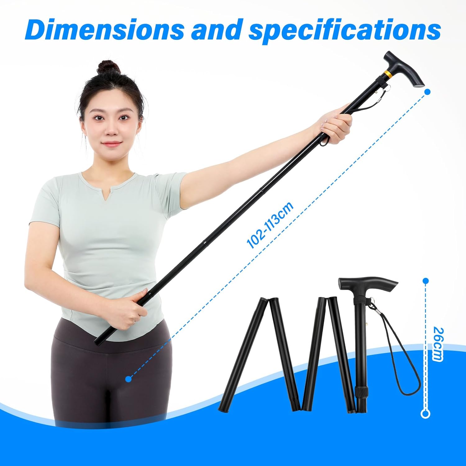 Foldable Shoulder Wand for Physical Therapy & Rotator Cuff Rehab - Lightweight, Portable & Long Enough - Exercise Equipment & Stretching Tool - Image 6