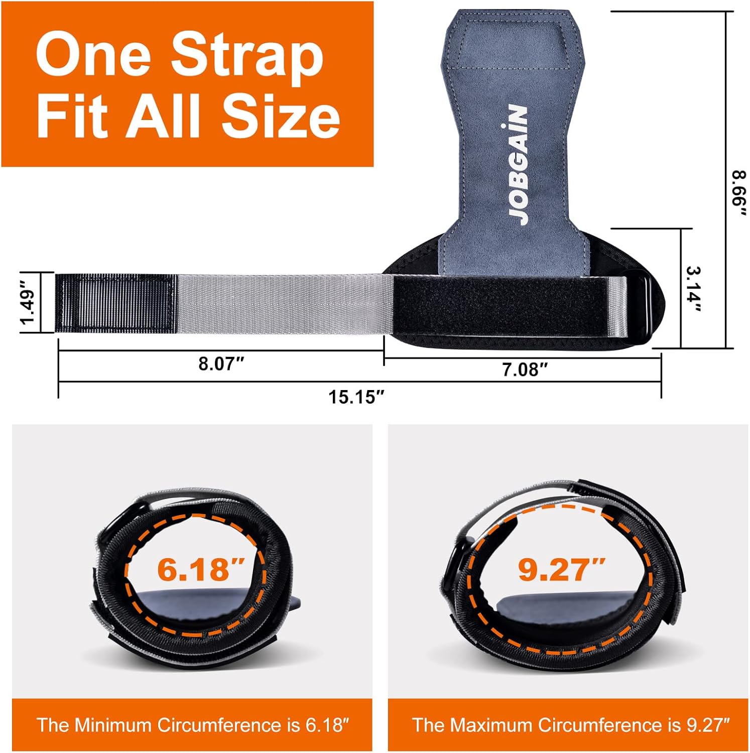 Weight Lifting Wrist Strap, Double Layer Leather Wrist Strap for Deadlift and Powerlifting, Adjustable Neoprene Padded Wrist Wraps, for Men & Women, 1 Pair - Image 2